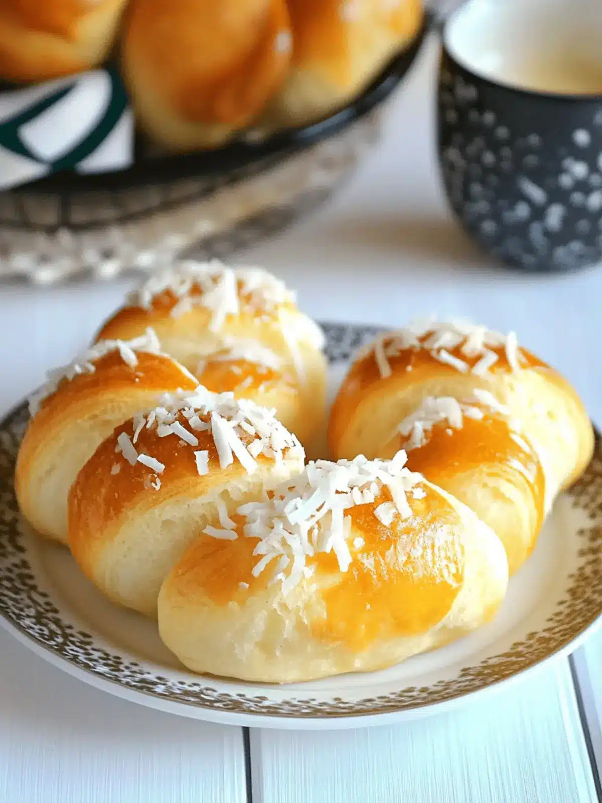 Delicious Coconut Buns with Milky Sweet Coconut Filling Recipe 4 Coconut Buns with Milky Sweet Coconut Filling