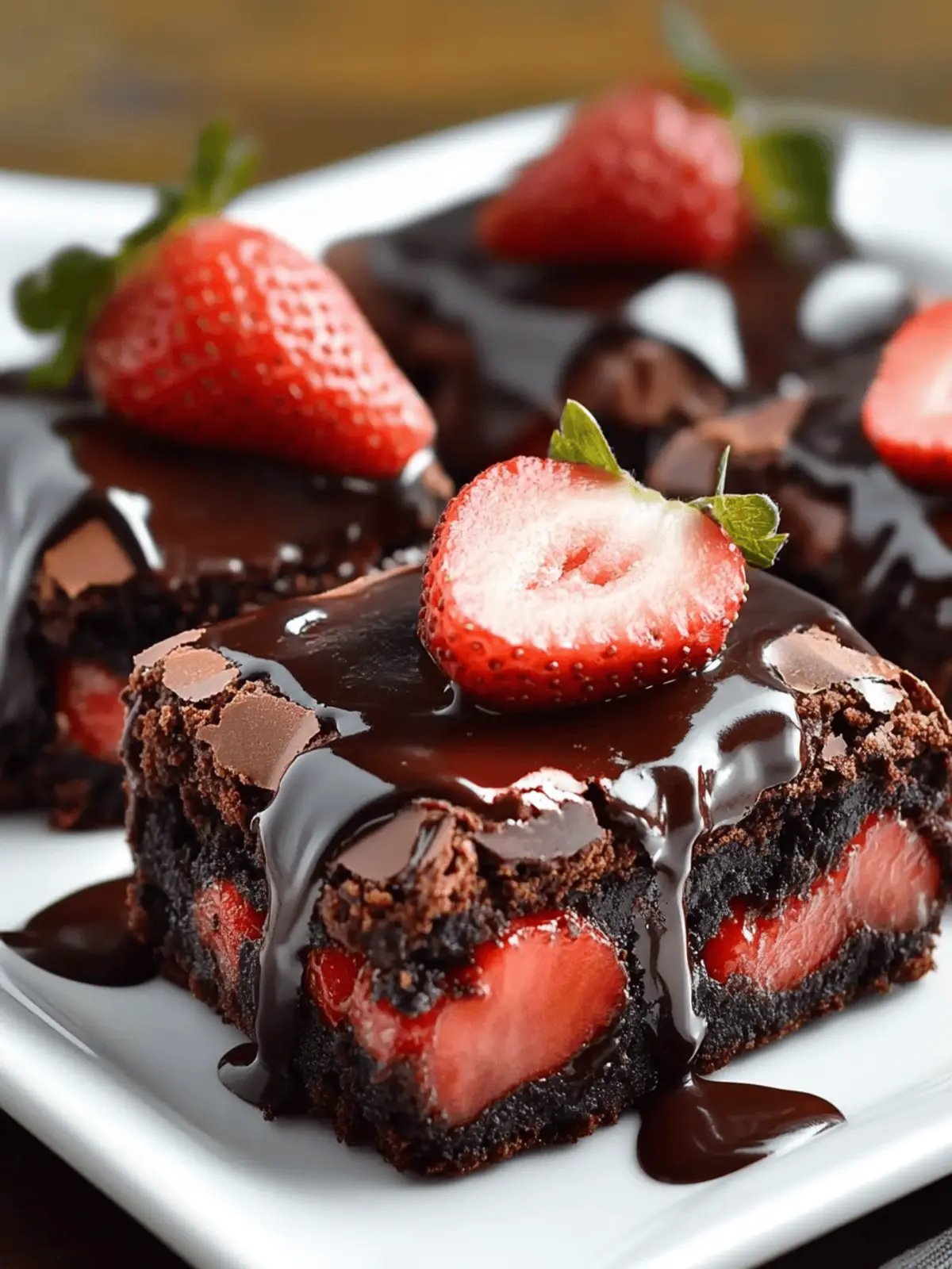 Chocolate Covered Strawberry Brownies
