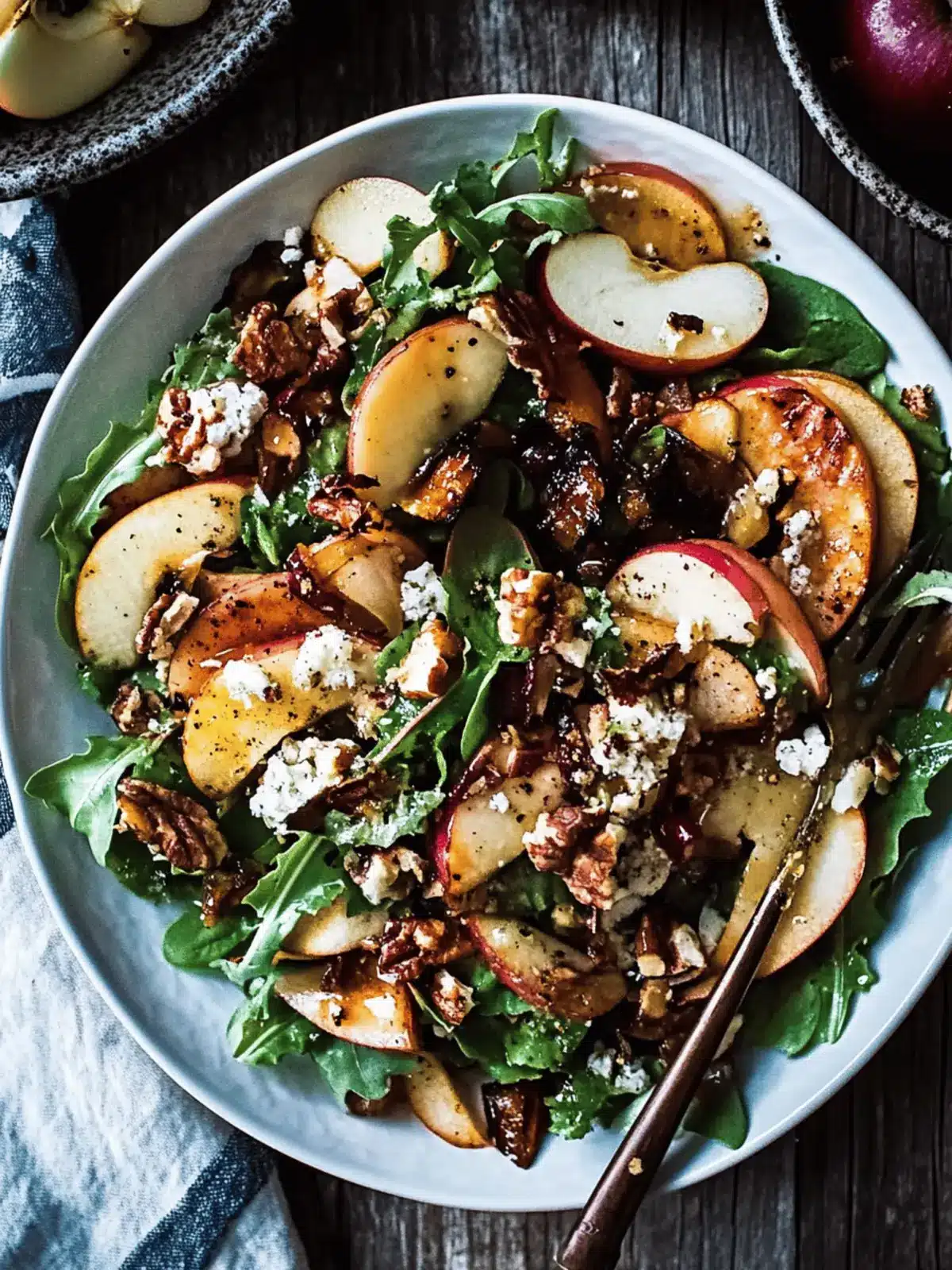 Irresistible Roasted Apple Salad with Caramelized Shallot Vinaigrette 3 Roasted Apple Salad with Caramelized Shallot Vinaigrette