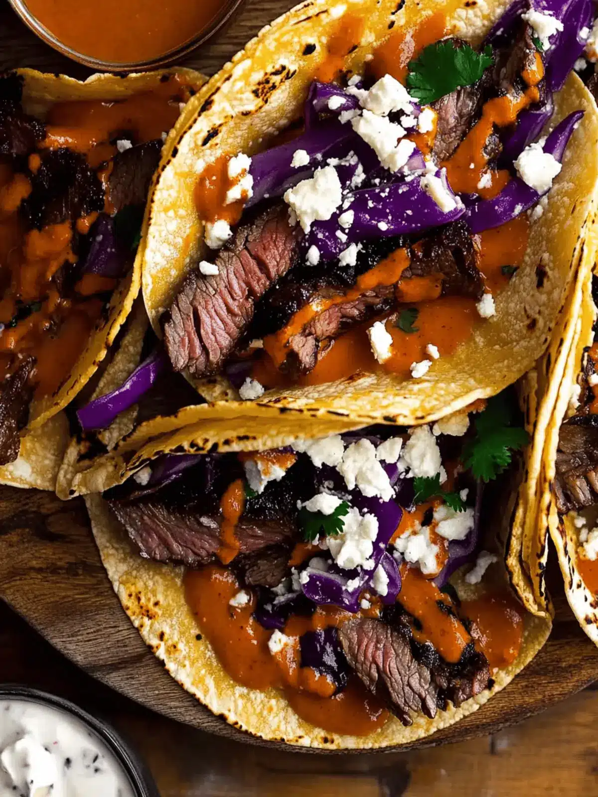 Steak Tacos with Smoky Chipotle Sauce & Crunchy Slaw Delight 3 Steak Tacos with Chipotle Sauce & Roasted Cabbage Slaw