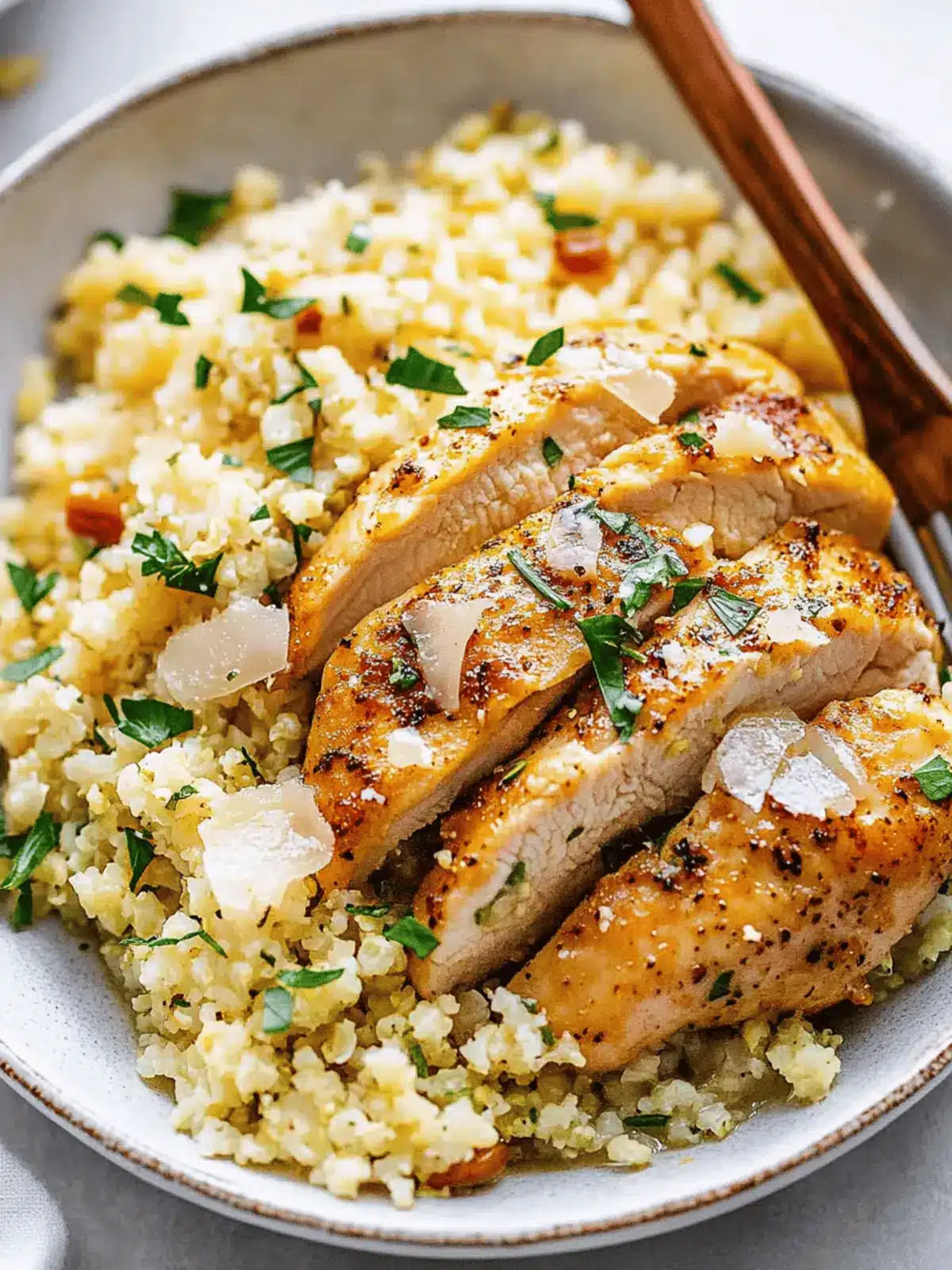 Garlic Butter Chicken with Cauliflower Rice
