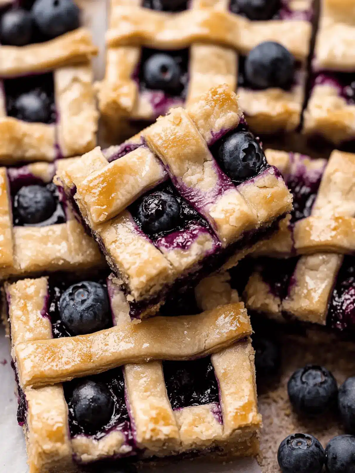 Gooey Blueberry Pie Bars with Lattice Crust You’ll Adore 3 Gooey Blueberry Pie Bars with Lattice Pie Crust