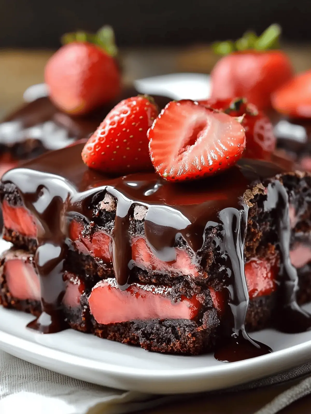 Chocolate Covered Strawberry Brownies