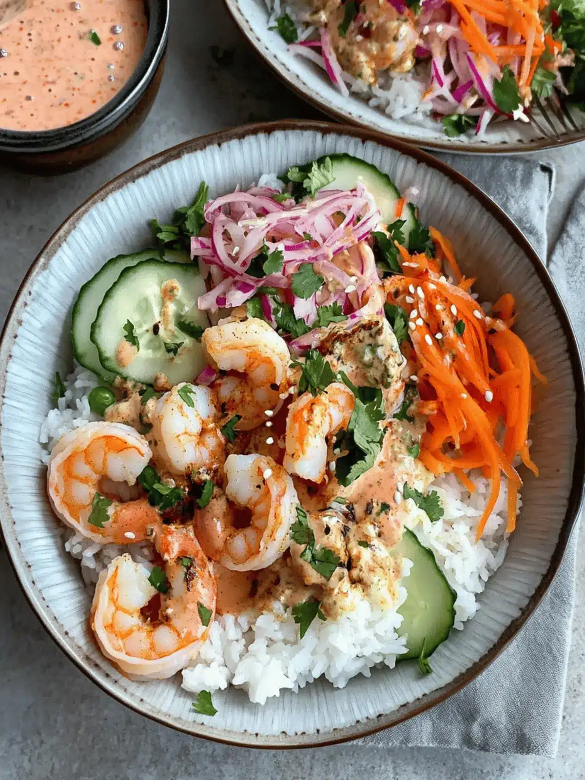Shrimp Rice Bowls with Spicy Mayo
