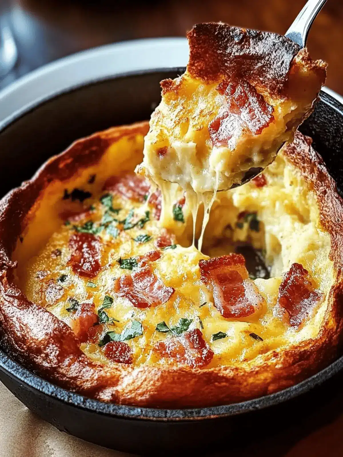 Cheddar Bacon Dutch Baby: Your New Breakfast Obsession 4 Cheddar Bacon Dutch Baby
