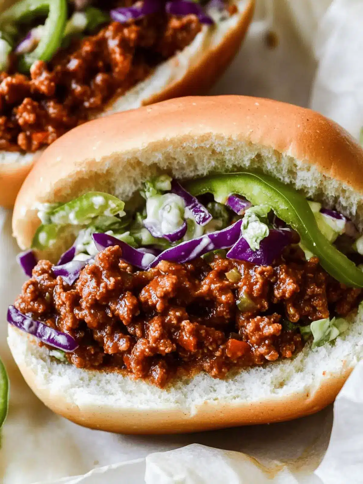 Smoky Sloppy Joes with Green Chiles and Greek Yogurt Slaw Bliss 5 Smoky Sloppy Joes with Green Chiles and Greek Yogurt Slaw
