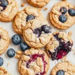 Browned Butter Blueberry Cookies