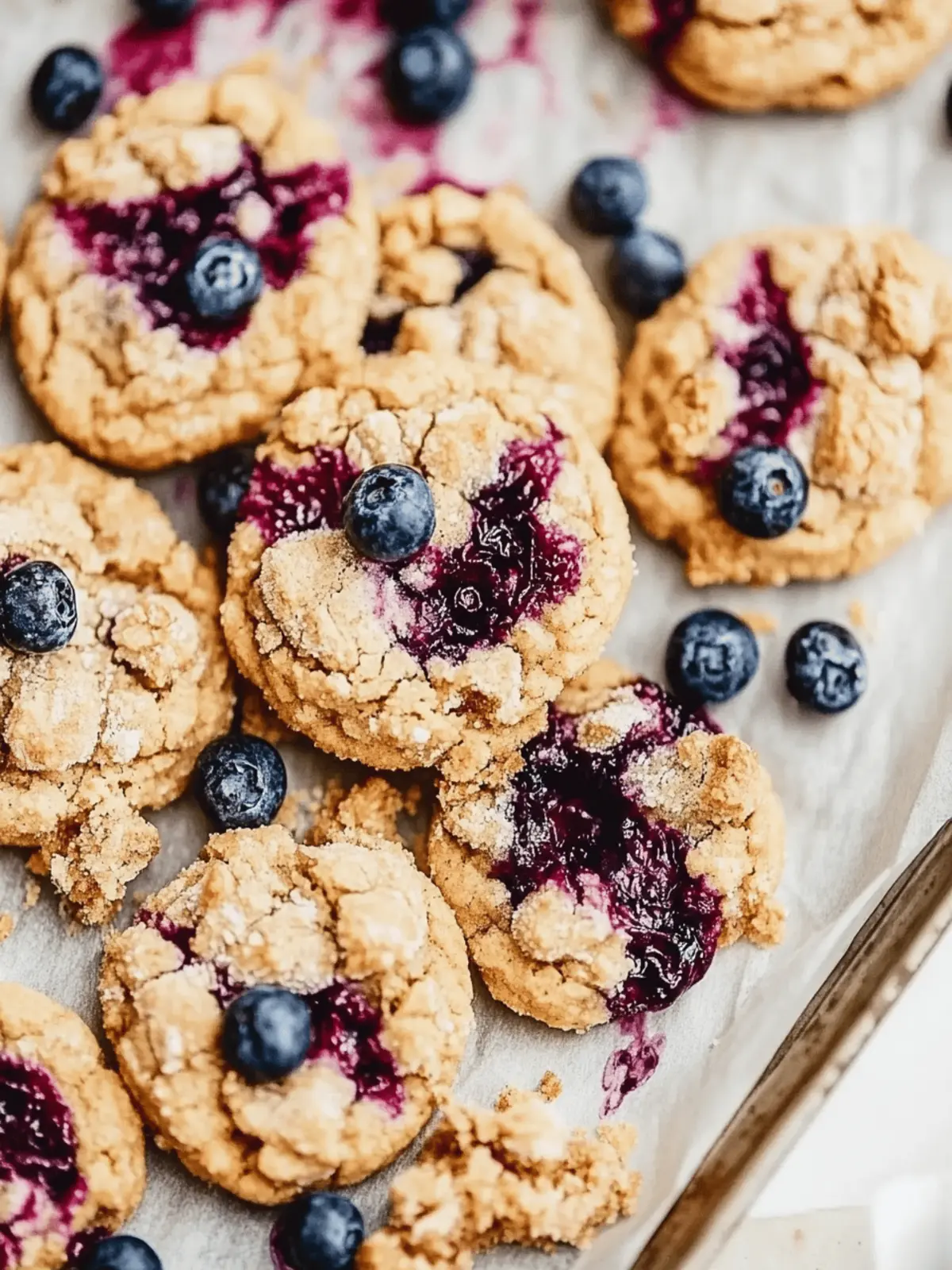 Browned Butter Blueberry Cookies