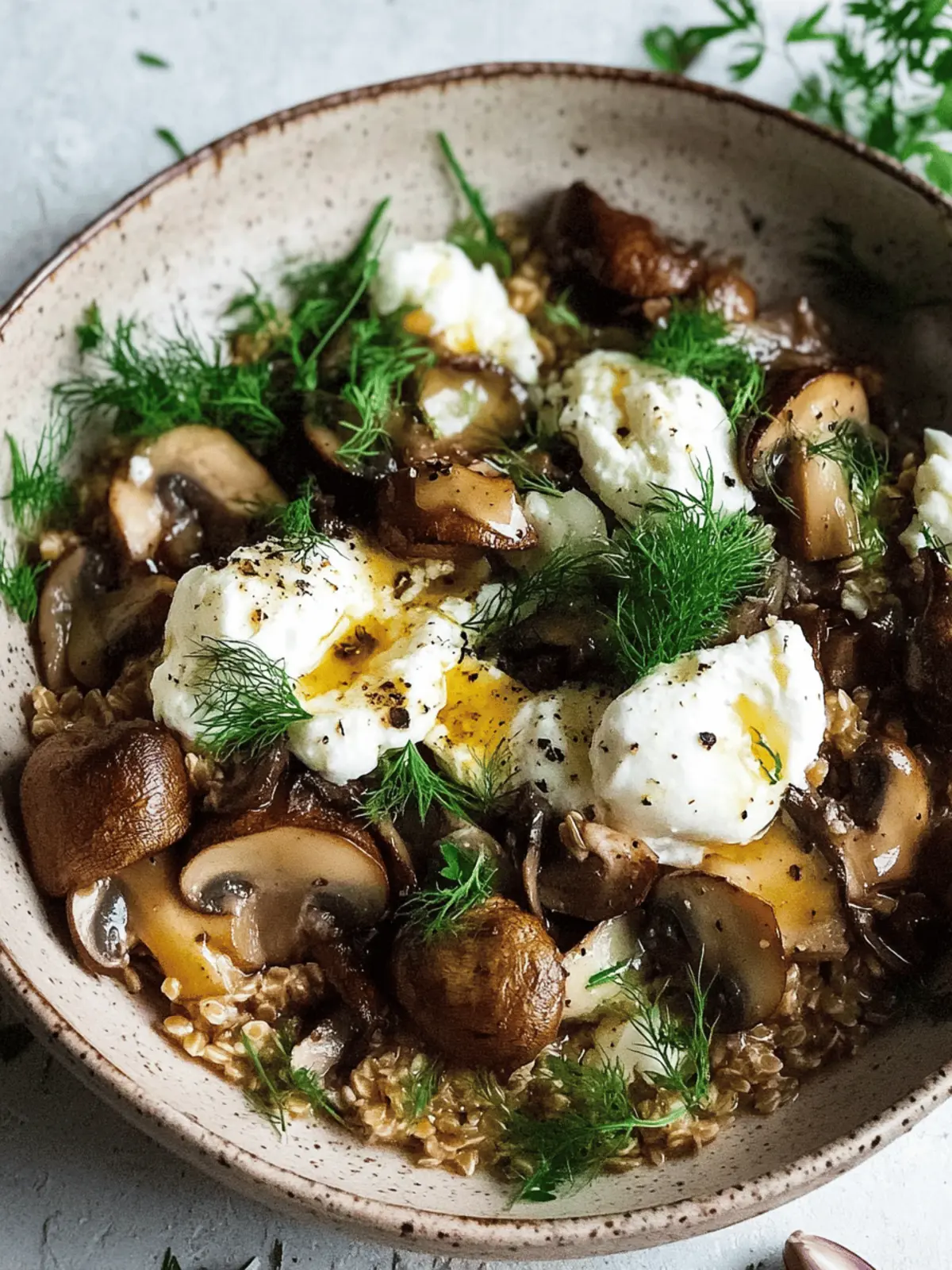 Brown Butter Farro with Mushrooms & Burrata: Comfort in Every Bite 3 Brown Butter Farro with Mushrooms & Burrata