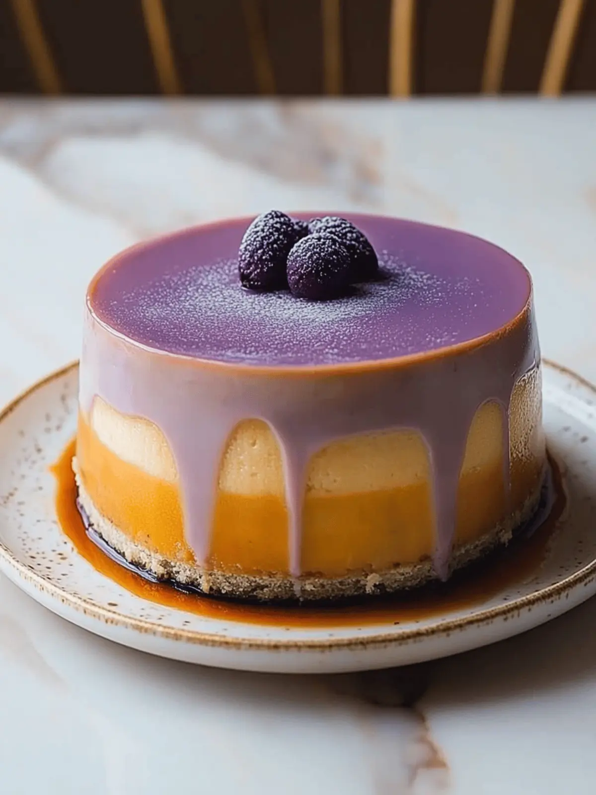 Ube Leche Flan Layer Cake