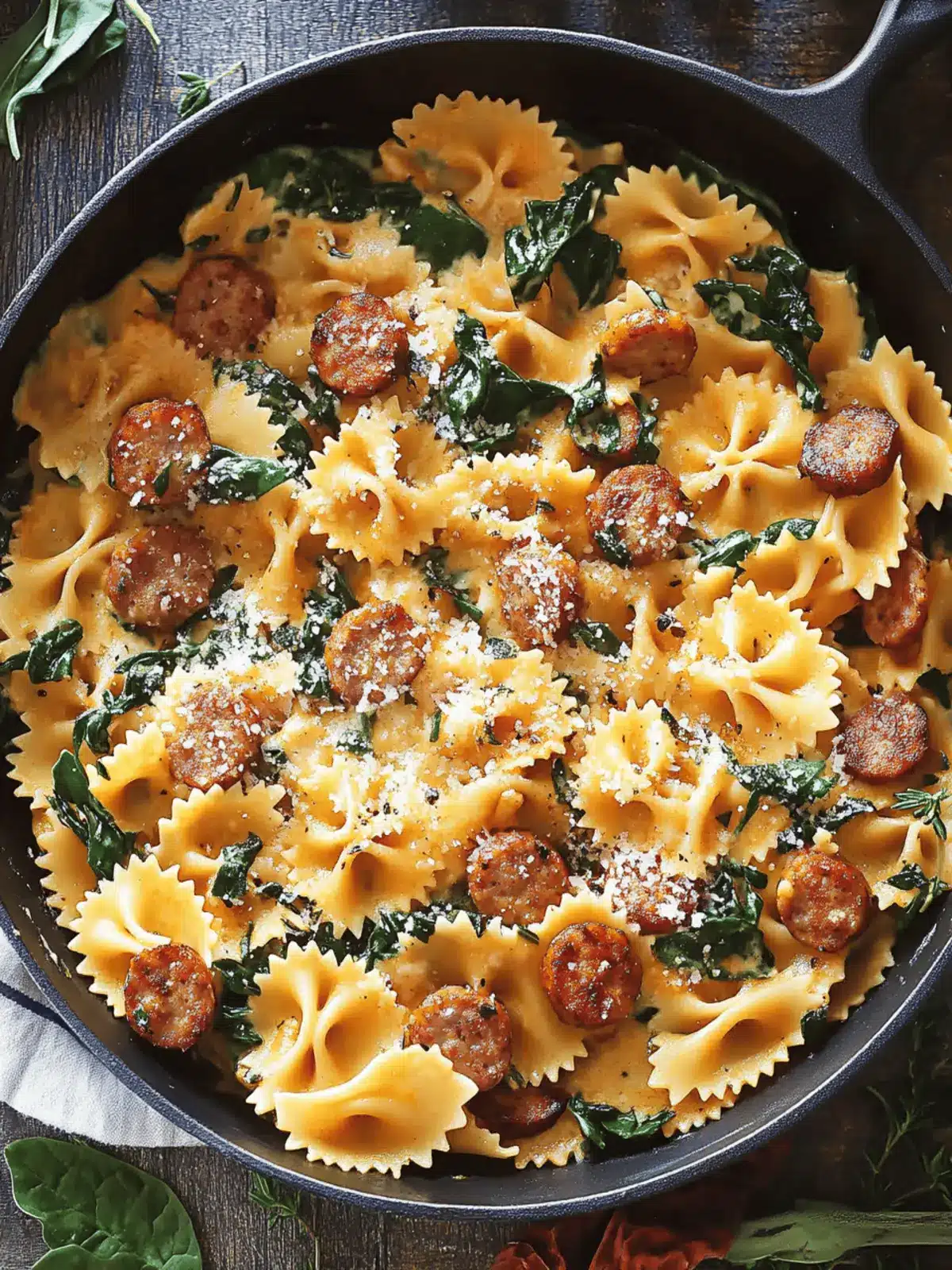 Irresistible Creamy Acorn Squash Pasta with Sausage and Spinach 5 Creamy Acorn Squash Pasta with Sausage and Spinach