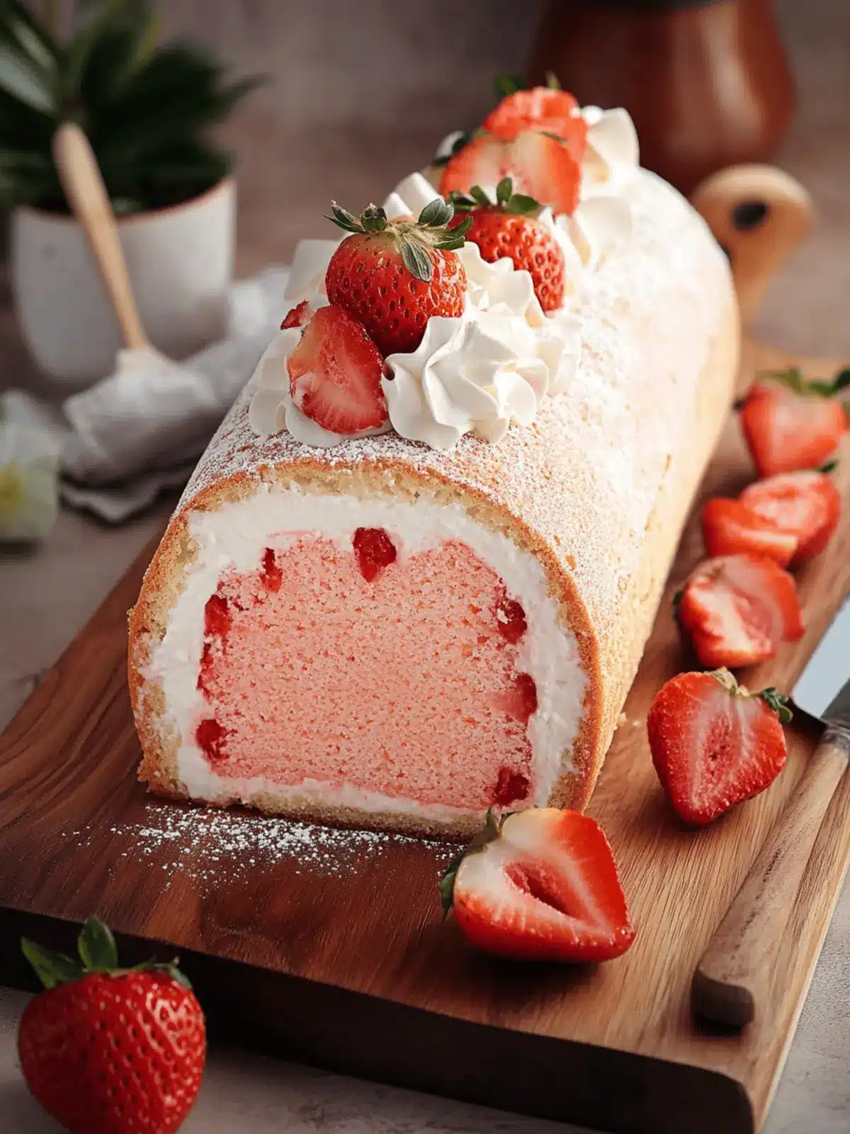Strawberry Swiss Roll