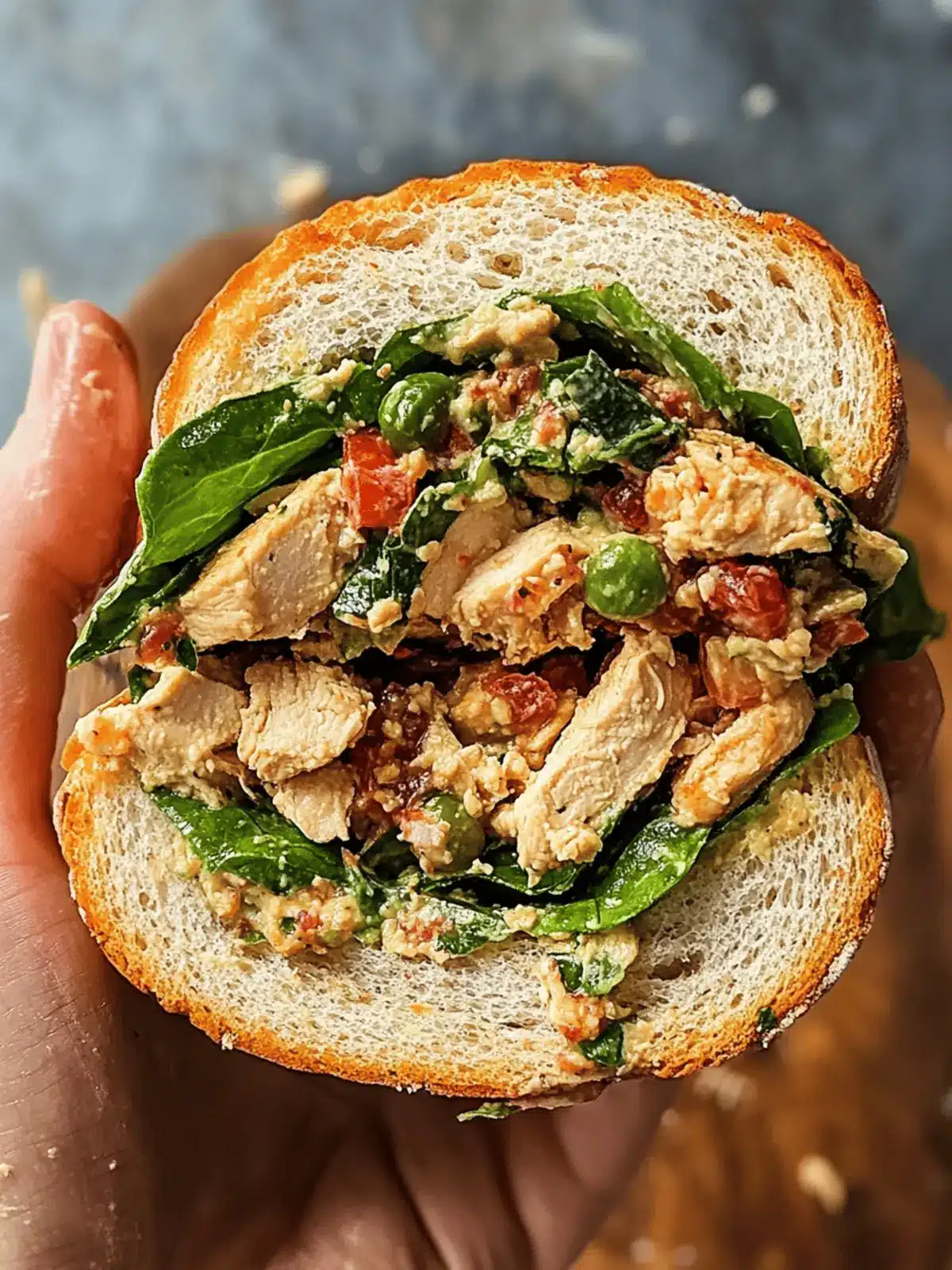 Marry Me Chicken Chopped Salad Sandwich