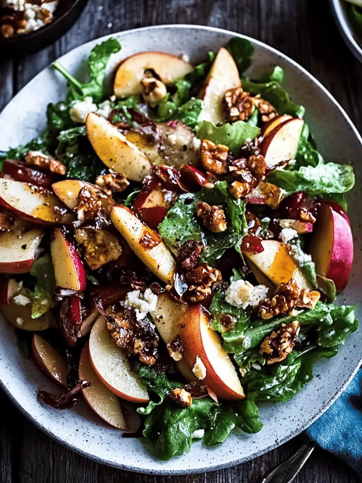 Irresistible Roasted Apple Salad with Caramelized Shallot Vinaigrette 2 Roasted Apple Salad with Caramelized Shallot Vinaigrette