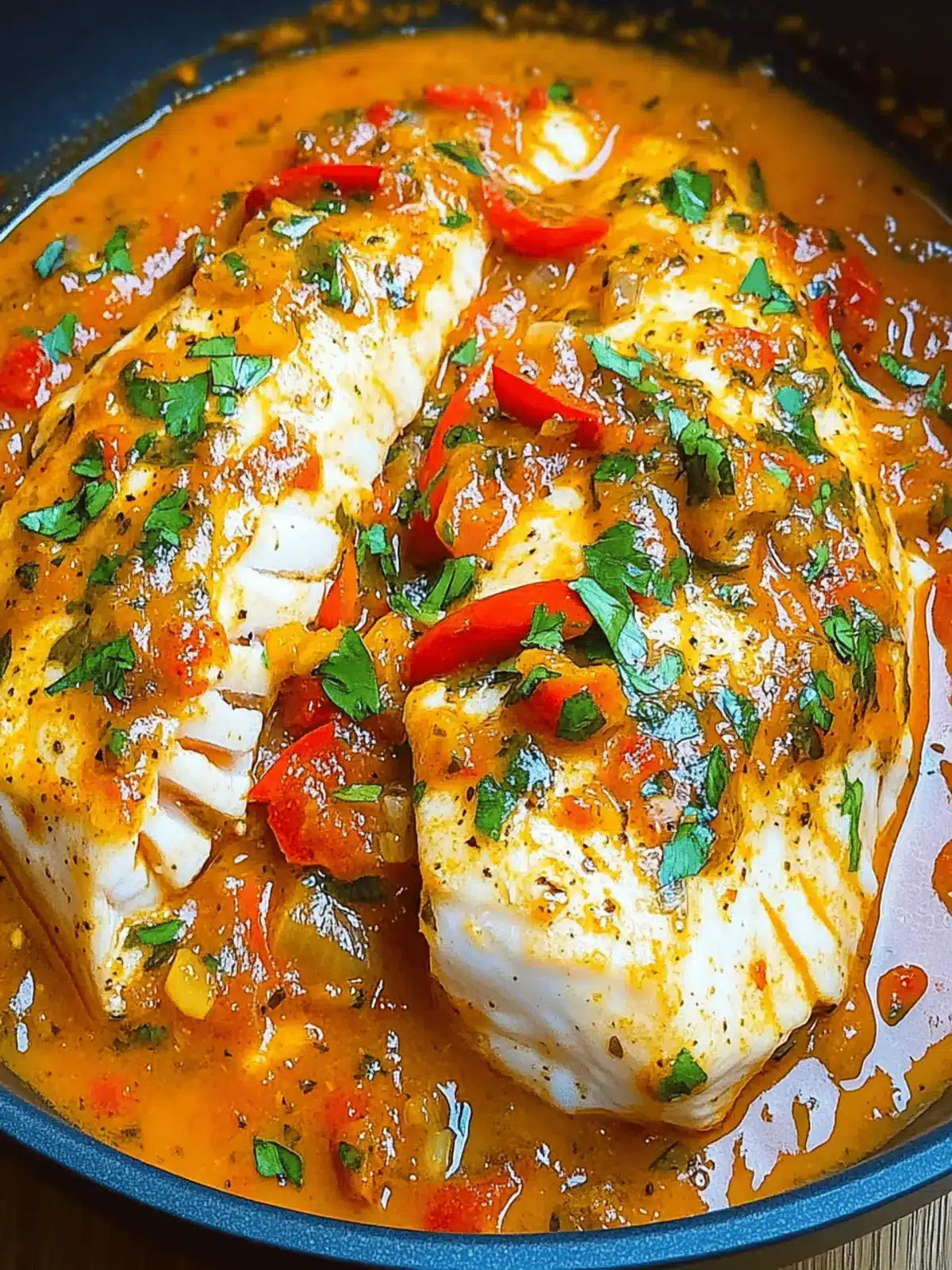 ilapia in Roasted Pepper Sauce