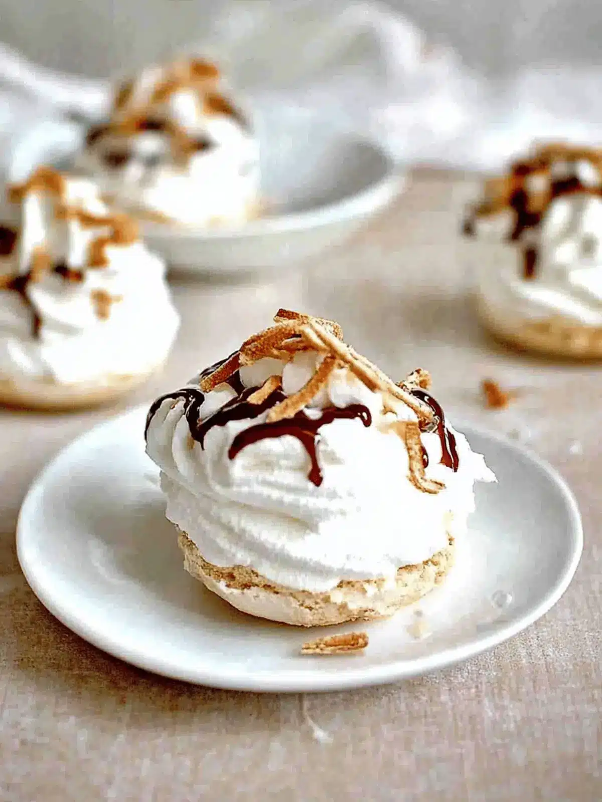 Delicious Mini Pavlova Nests with Coconut Custard Bliss 4 Mini Pavlova Nests