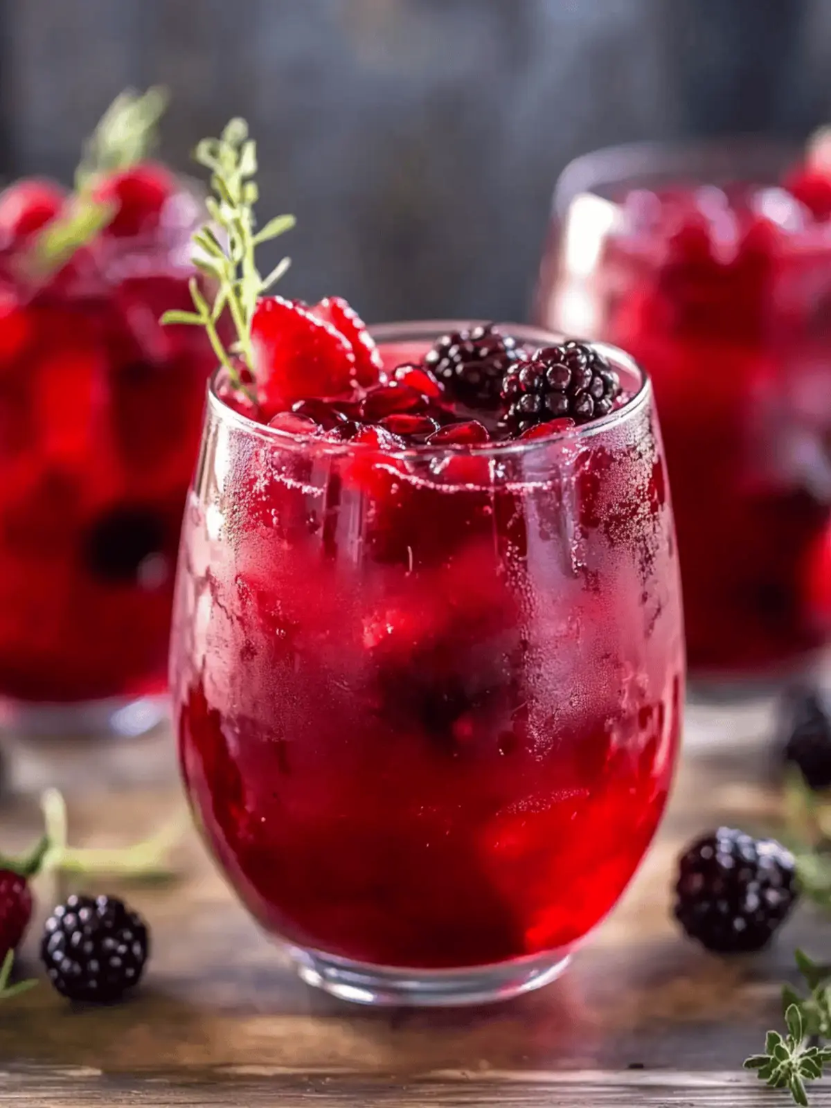 Pomegranate Rum Berry Cocktail