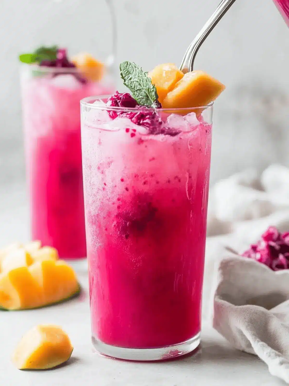Mango Dragon Fruit Refresher: A Starbucks Copycat at Home 2 Mango Dragon Fruit Refresher (Starbucks Copycat)