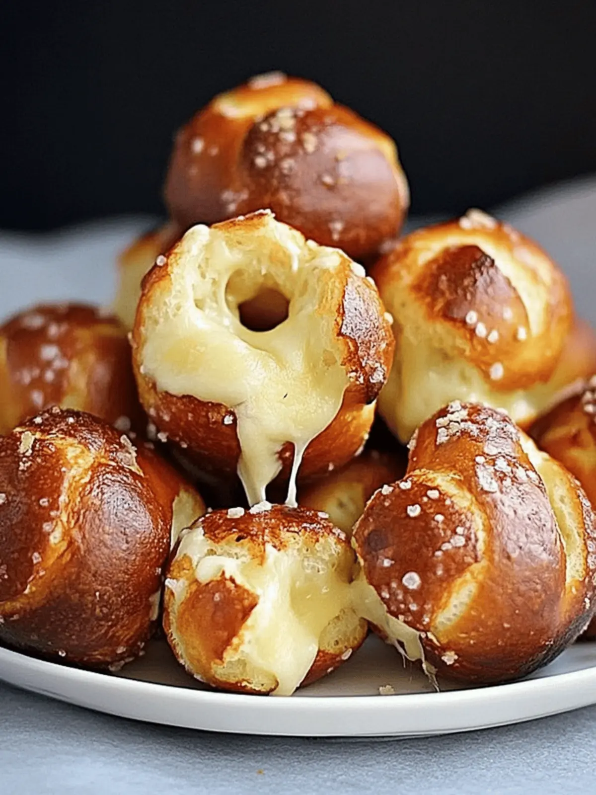 Garlic Cheese-Stuffed Pretzel Bombs