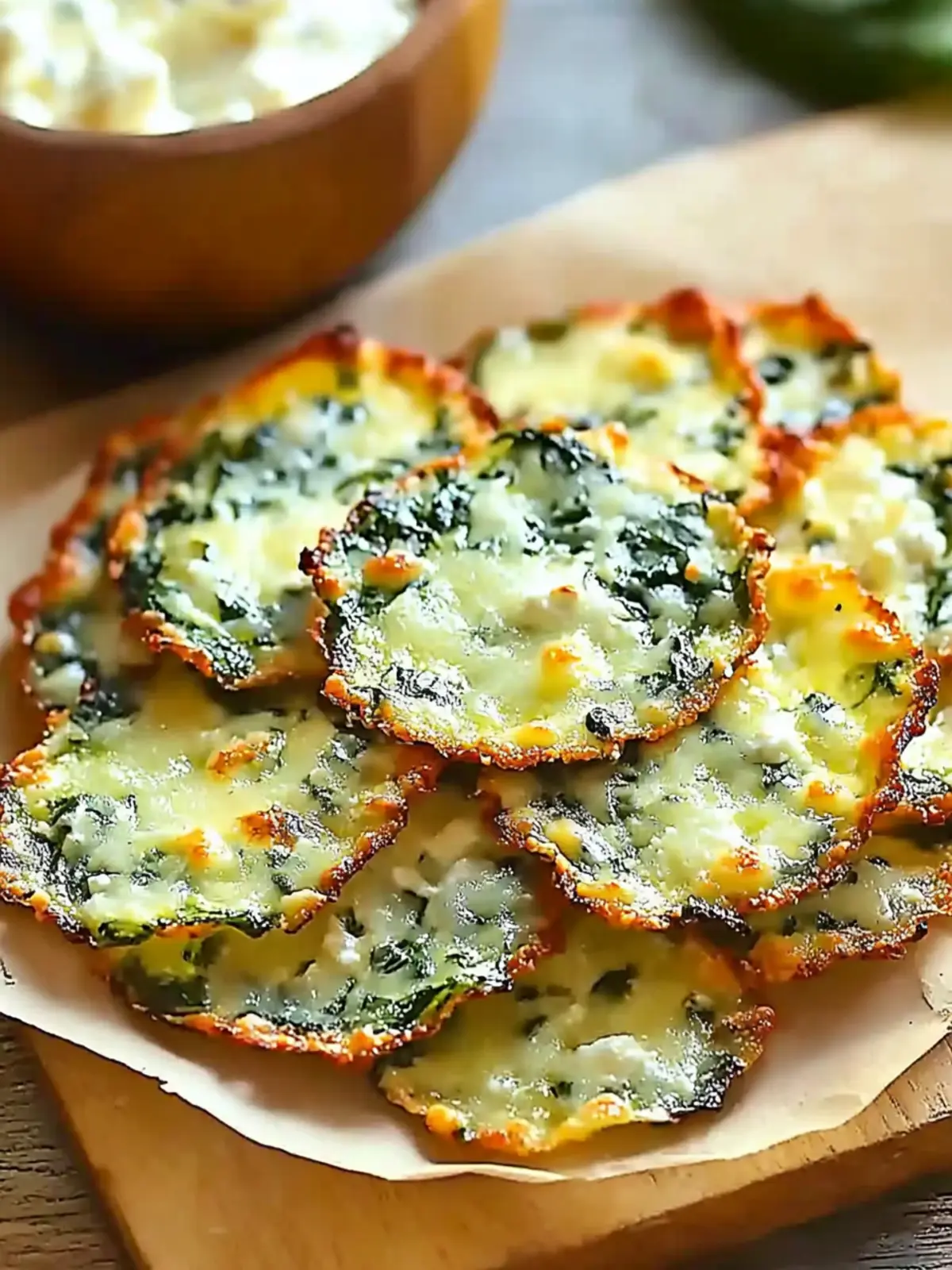 Crispy Homemade Spinach and Feta Cheese Chips You’ll Adore 2 Homemade Spinach and Feta Cheese Chips