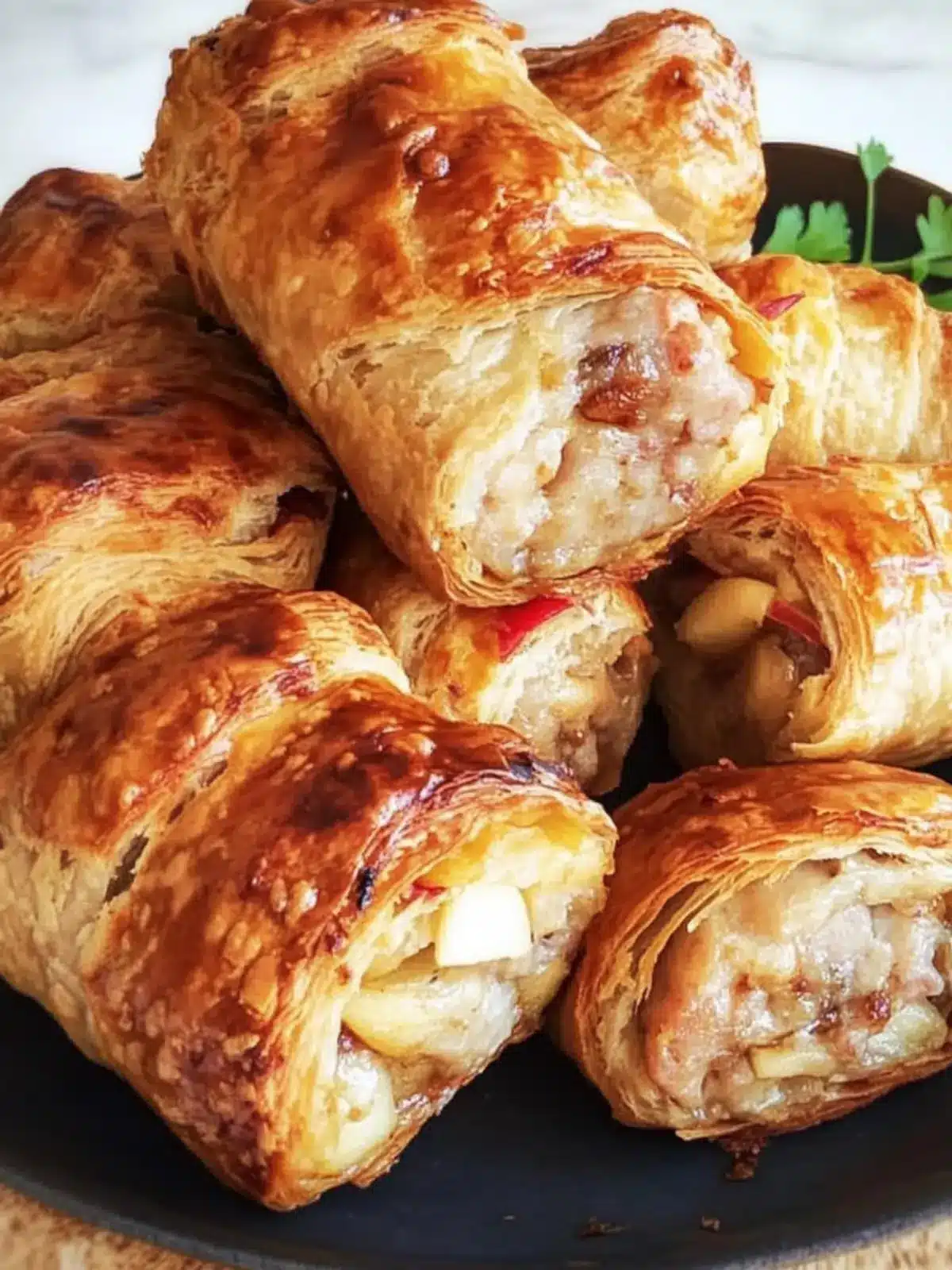 Pork and apple sausage rolls