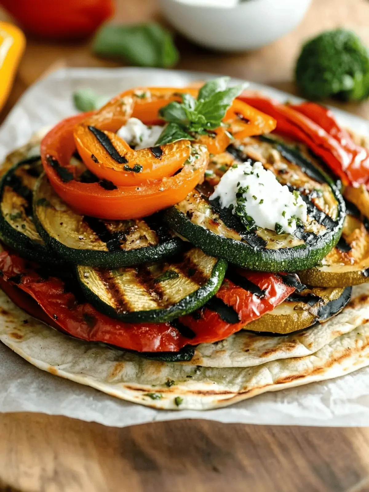 Skewer-Free Grilled Veggie Wraps