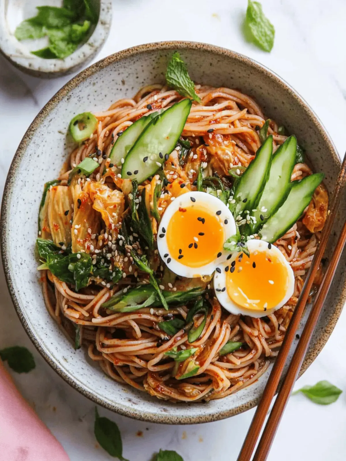 Delicious Korean Style Kimchi Soba Noodles You’ll Love 4 Korean Style Kimchi Soba Noodles