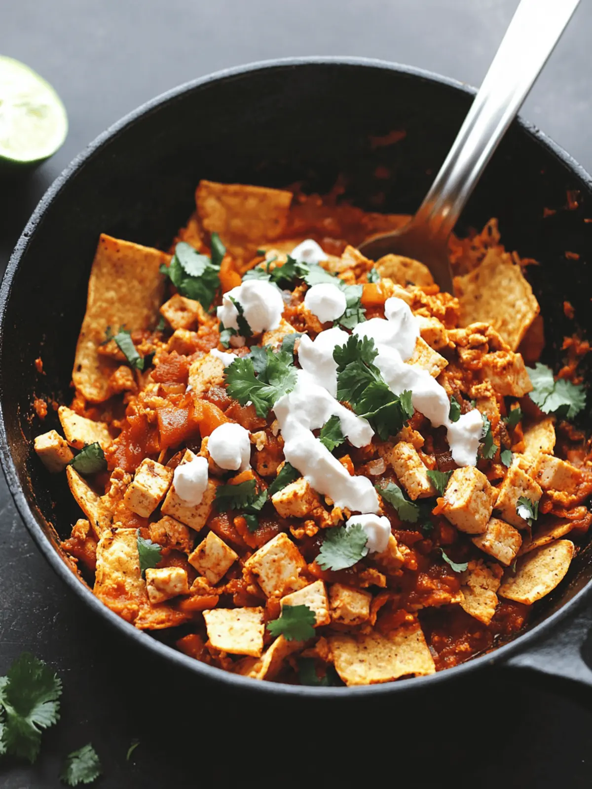 Chipotle Tofu Chilaquiles