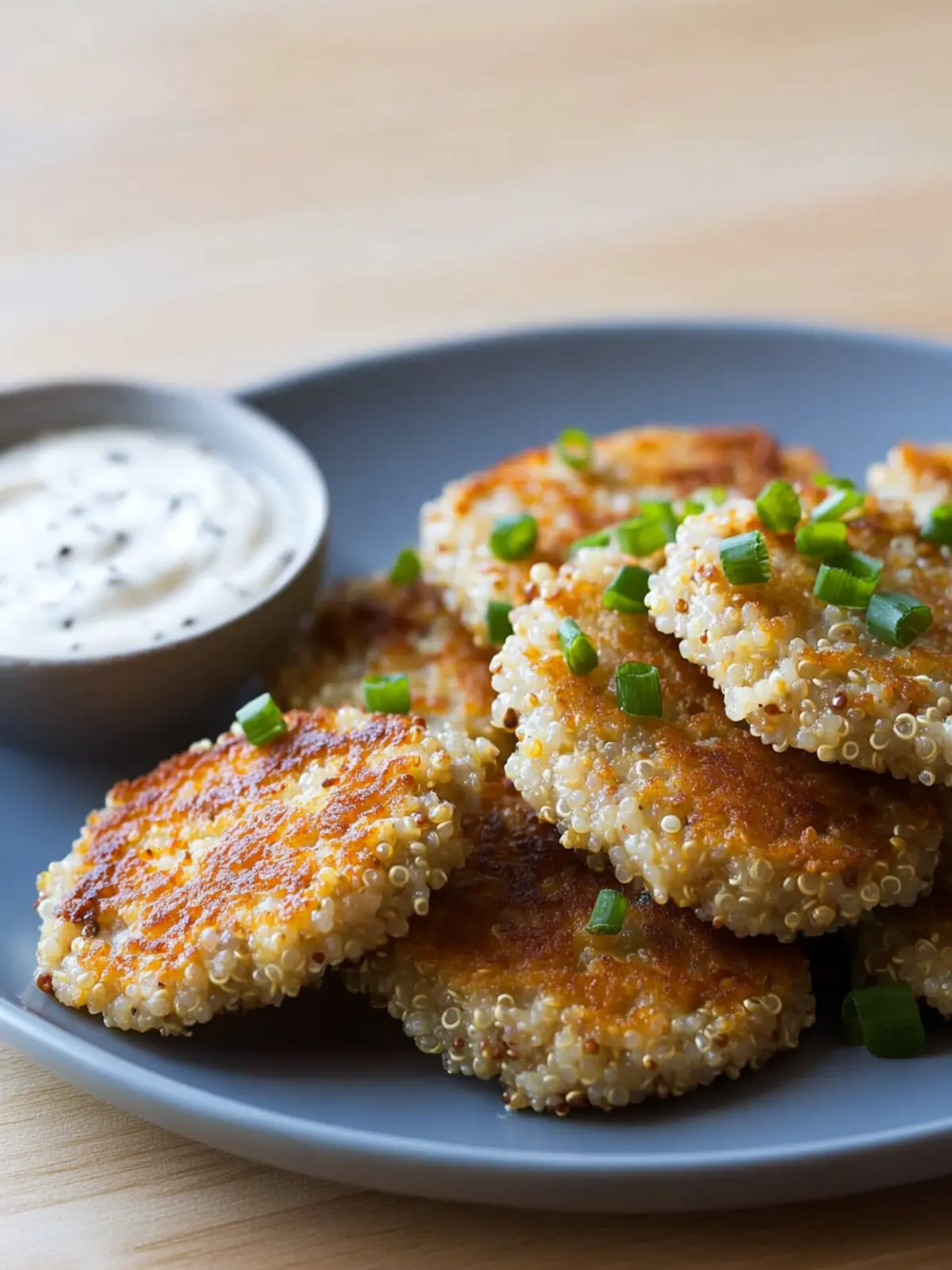 Cheesy Quinoa Cakes with a Roasted Garlic and Lemon Aioli