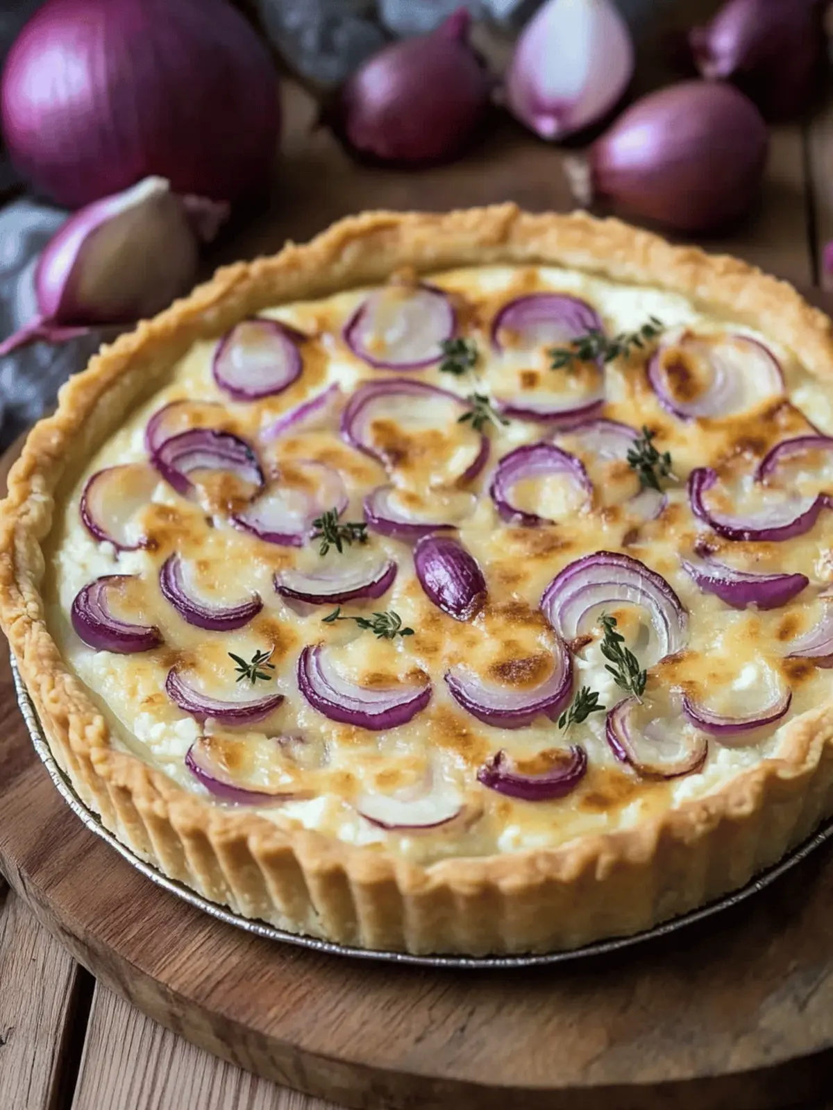 Onion Cottage Cheese Tart (Vegan)