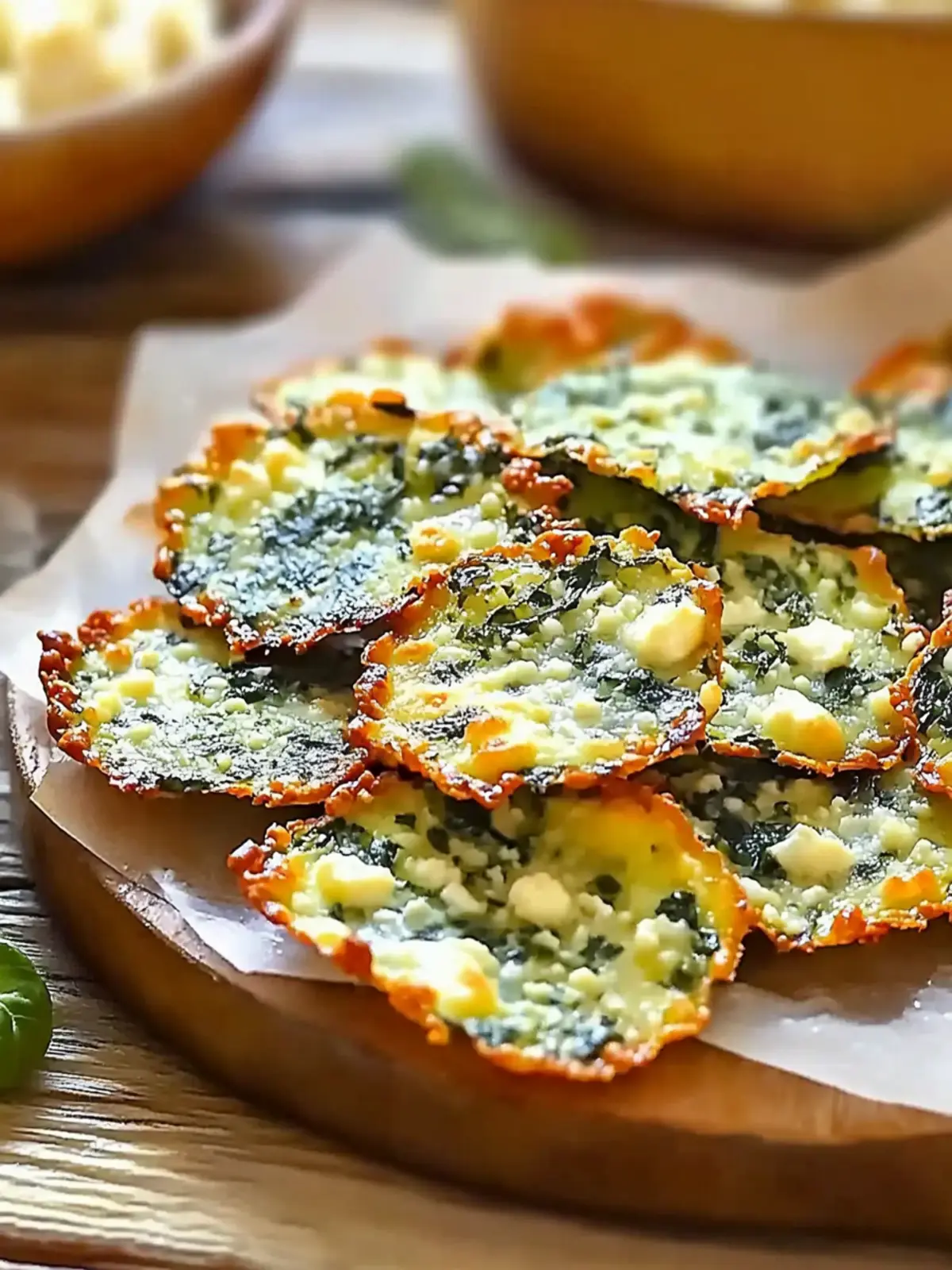 Crispy Homemade Spinach and Feta Cheese Chips You’ll Adore 3 Homemade Spinach and Feta Cheese Chips