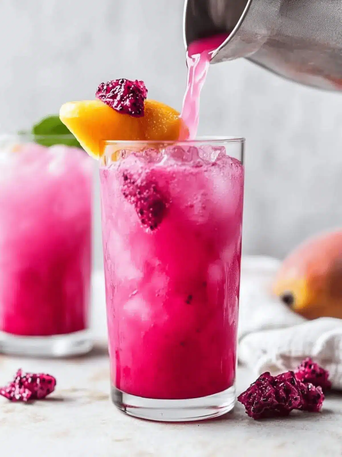 Mango Dragon Fruit Refresher: A Starbucks Copycat at Home 4 Mango Dragon Fruit Refresher (Starbucks Copycat)