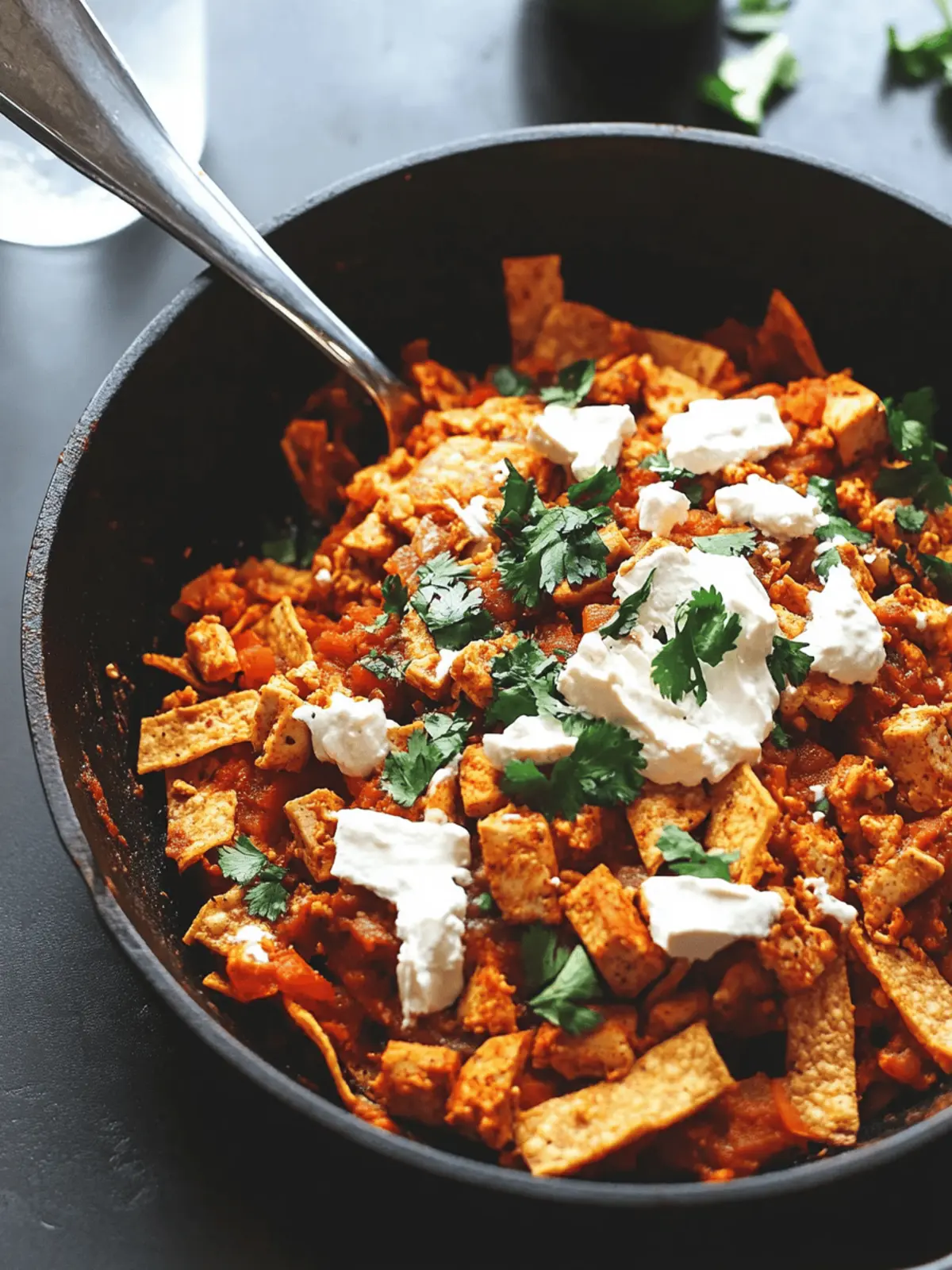 Chipotle Tofu Chilaquiles