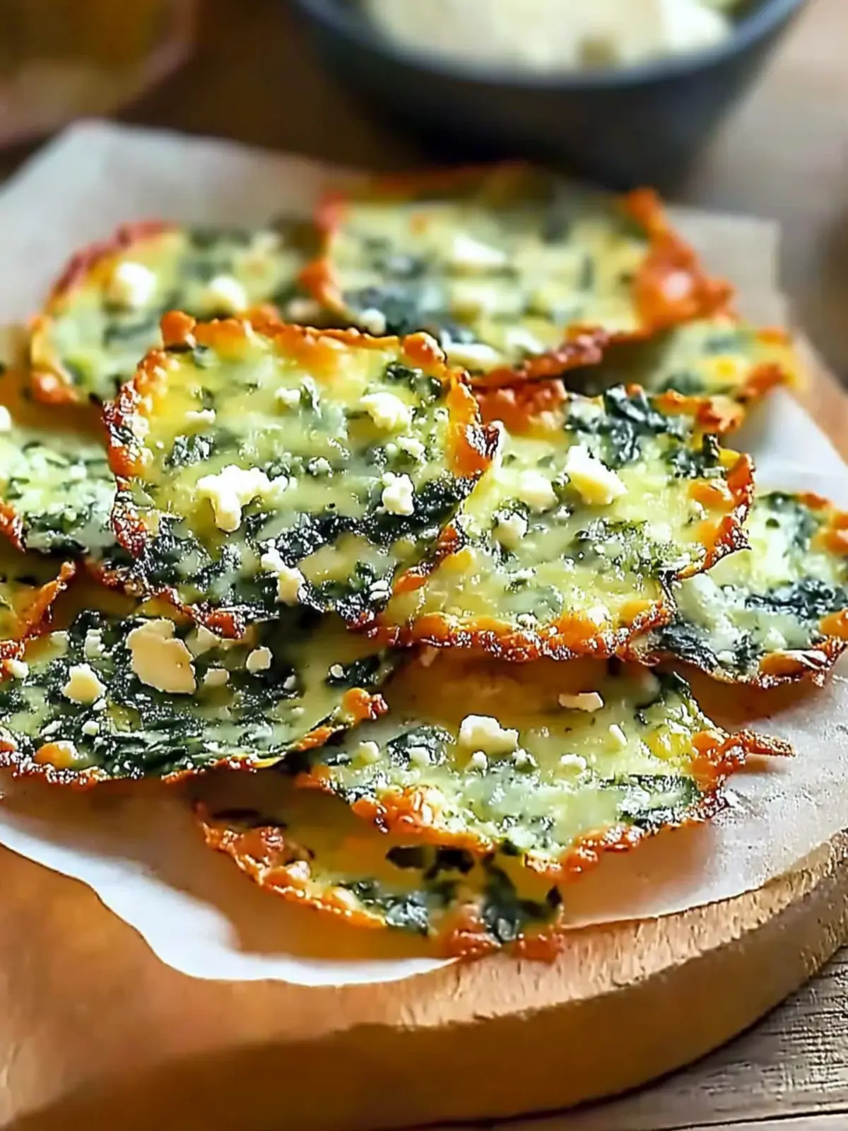 Crispy Homemade Spinach and Feta Cheese Chips You’ll Adore 4 Homemade Spinach and Feta Cheese Chips