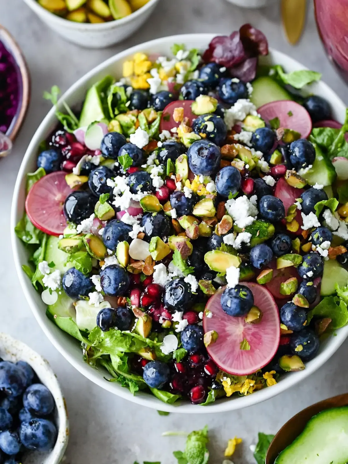 Blueberry Pistachio Spring Salad that Brightens Your Day 4 Blueberry Pistachio Spring Salad