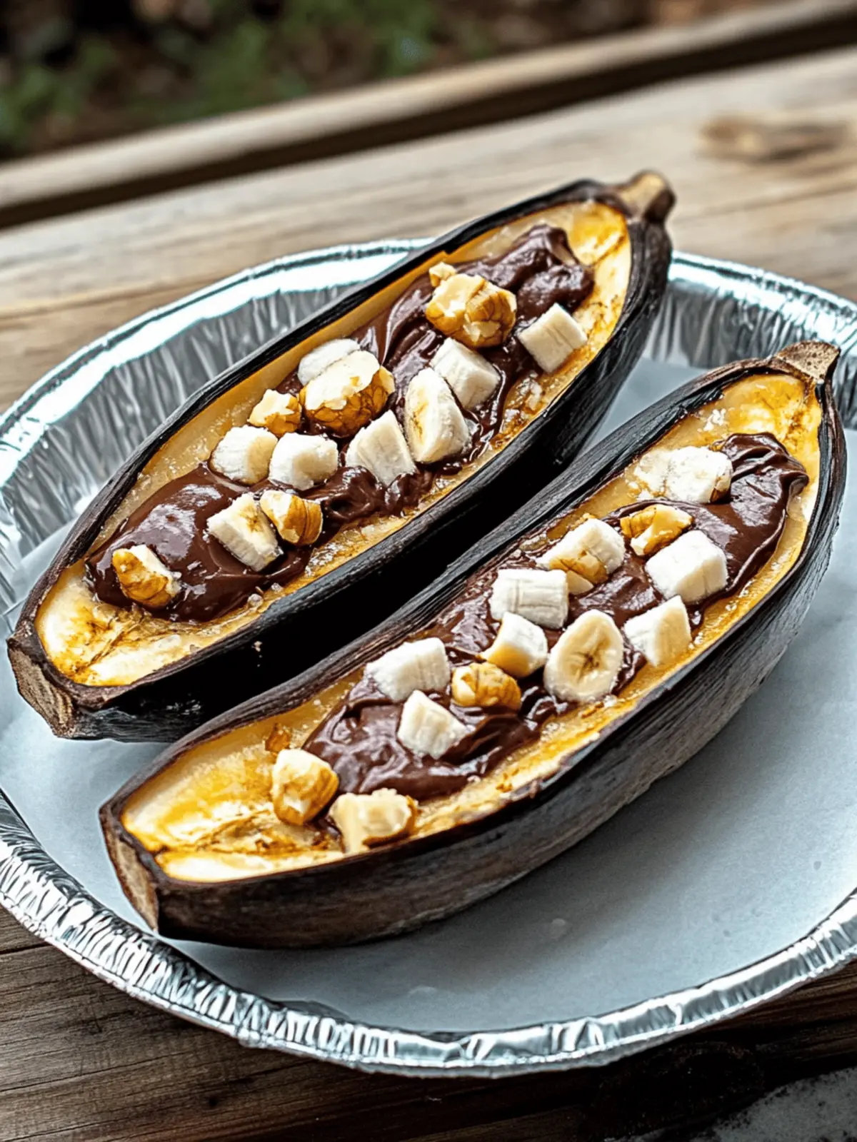 Campfire Banana Boats With Chocolate and Peanut Butter