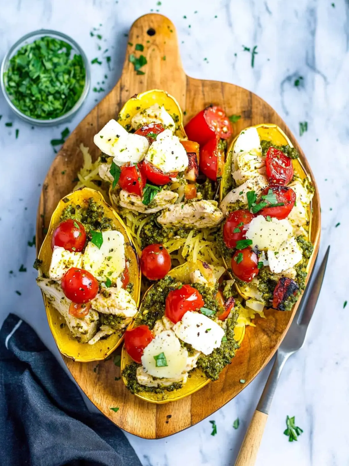 Savor Chicken Pesto Spaghetti Squash for a Healthy Twist 5 Chicken Pesto Spaghetti Squash