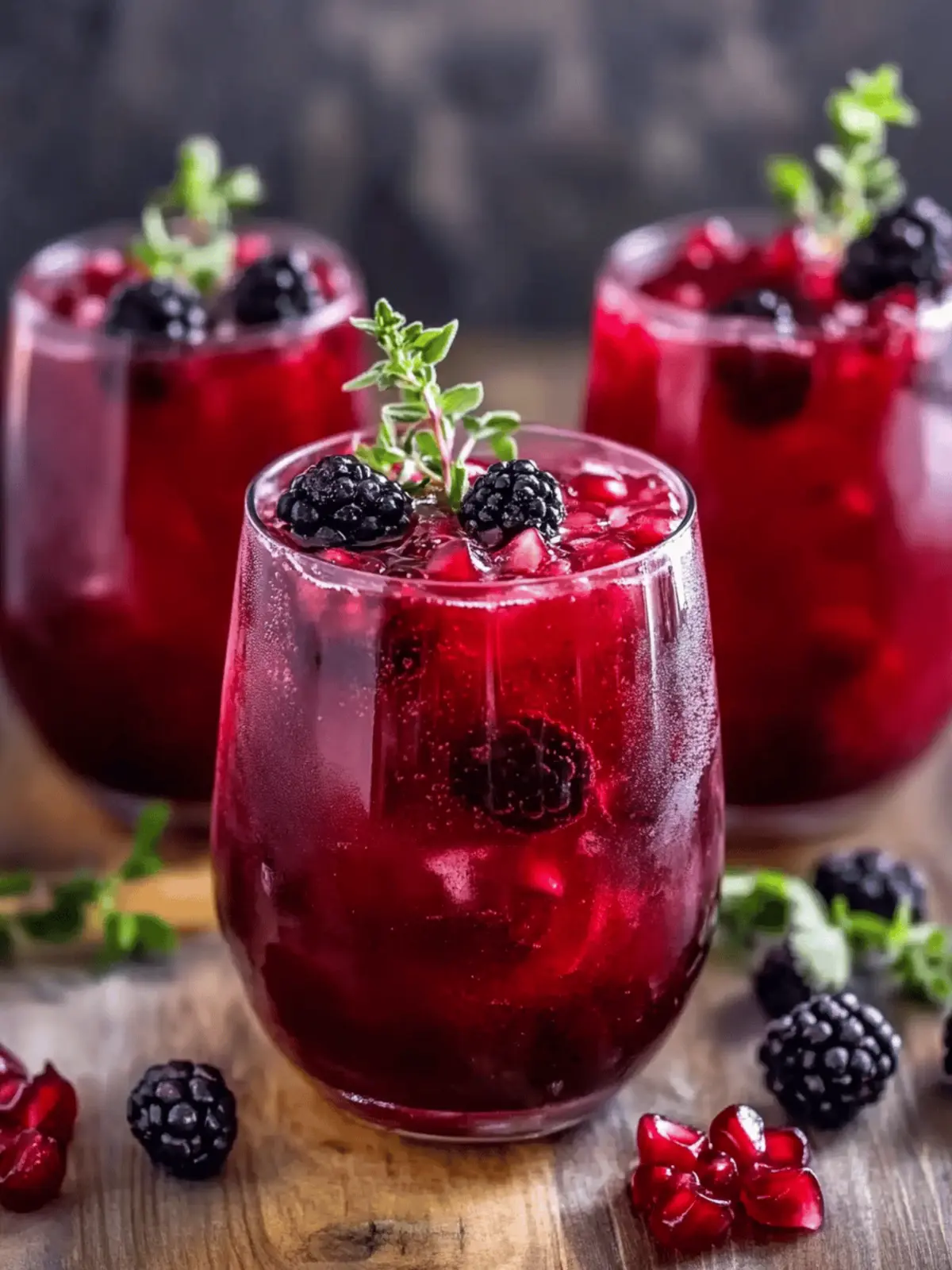 Pomegranate Rum Berry Cocktail