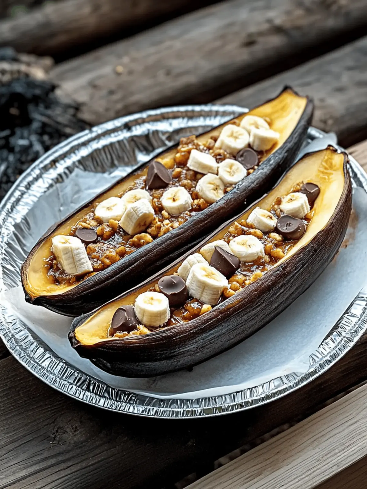 Campfire Banana Boats With Chocolate and Peanut Butter