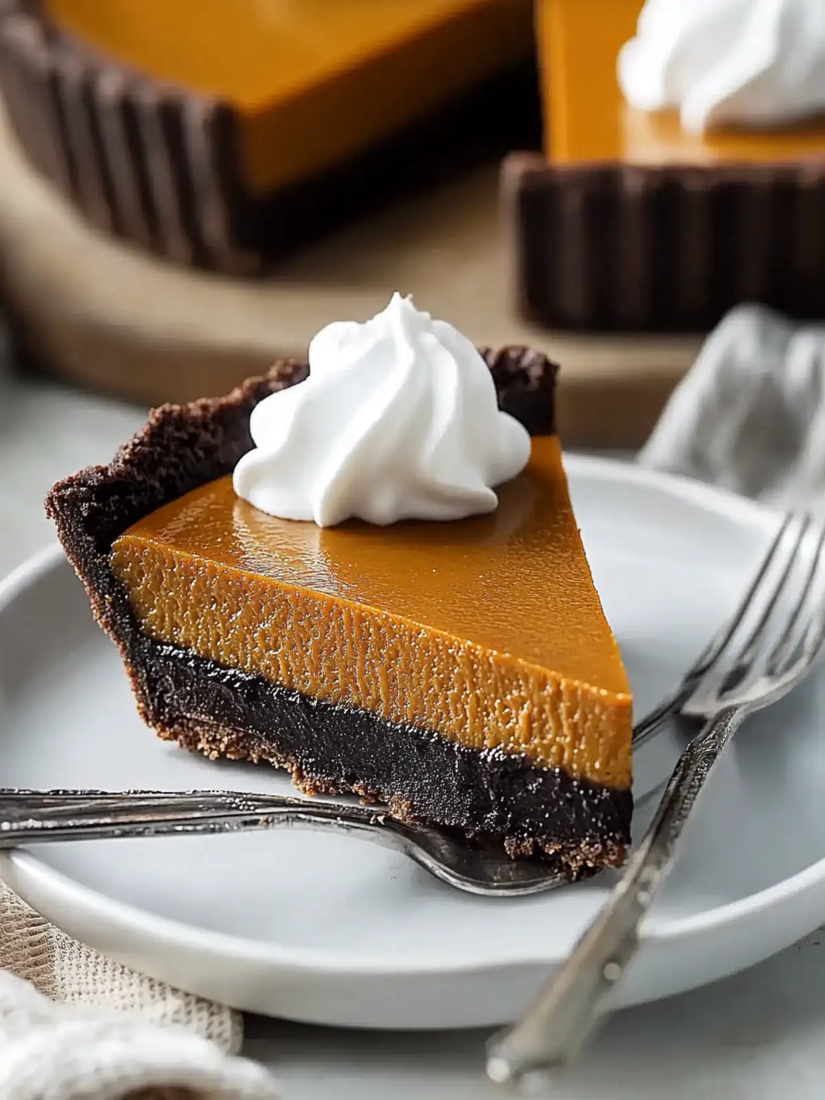 Amazing Dark Chocolate Pumpkin Tart