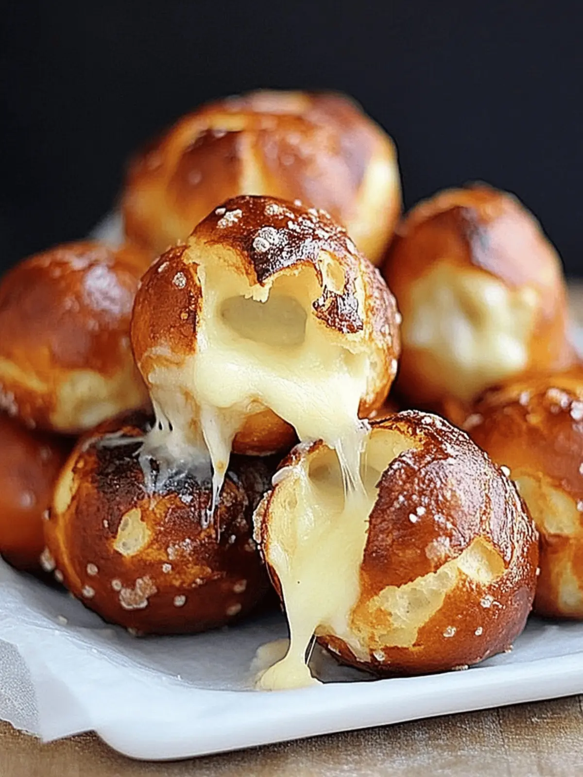 Garlic Cheese-Stuffed Pretzel Bombs