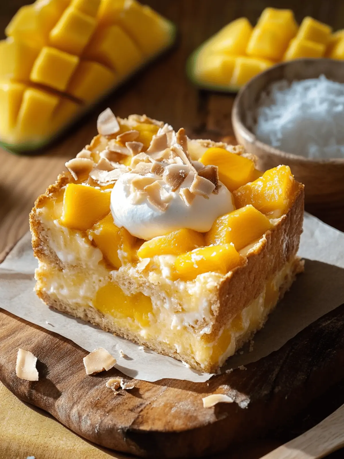 Mango Coconut Bread Pudding: A Tropical Twist on Comfort 4 Mango Coconut Bread Pudding