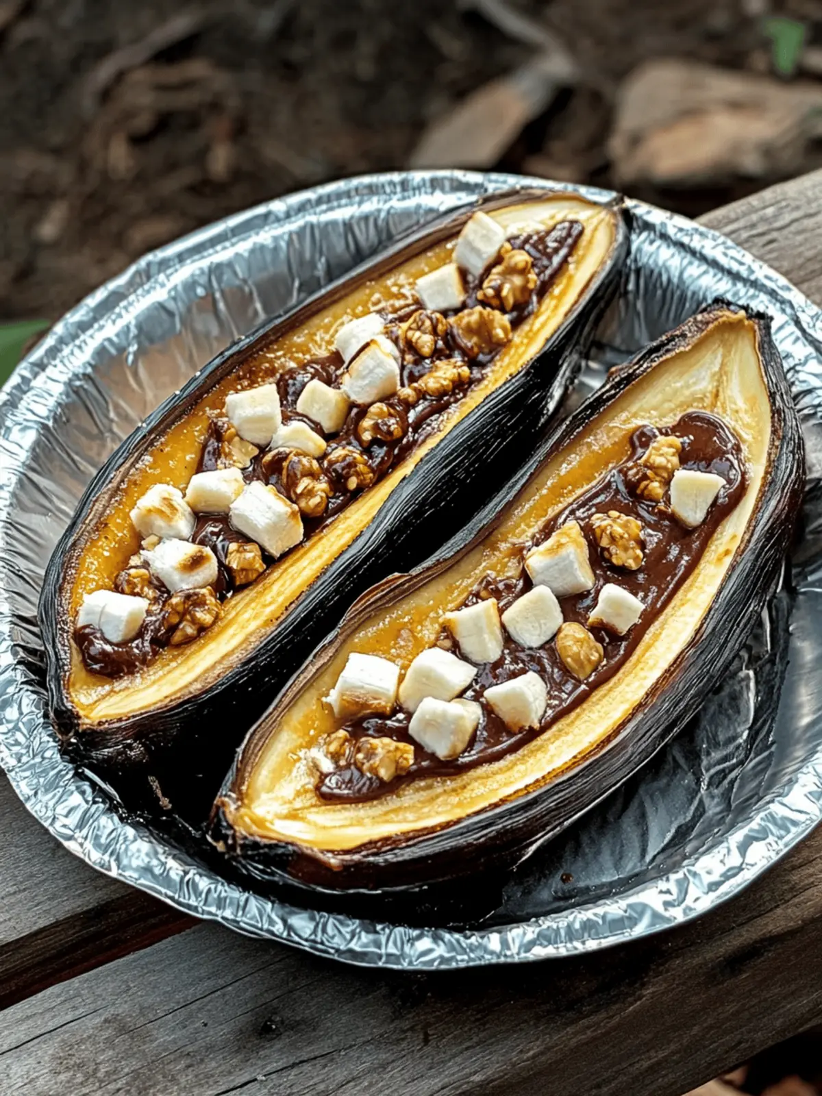 Campfire Banana Boats With Chocolate and Peanut Butter