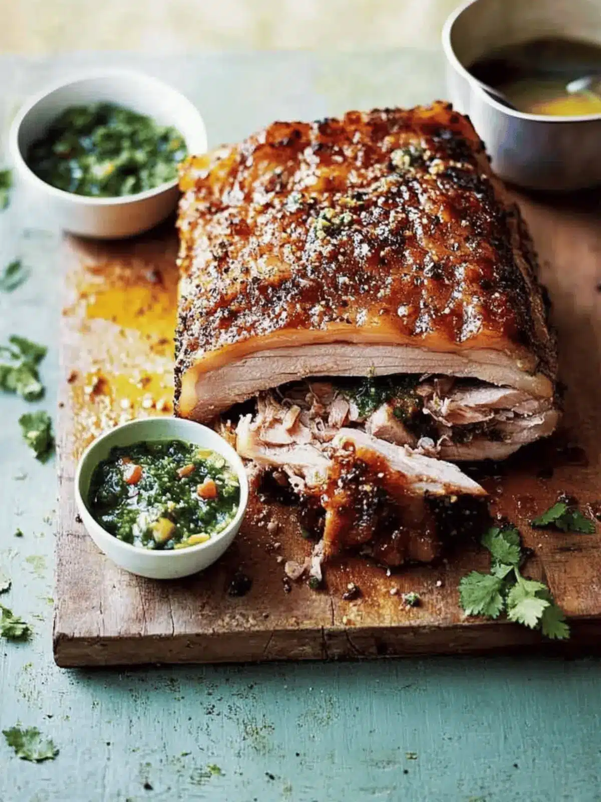 Savory Slow-Roast Fennel and Coriander Pork Belly Delight 4 Slow-Roast Fennel And Coriander Pork Belly With Salsa Verde