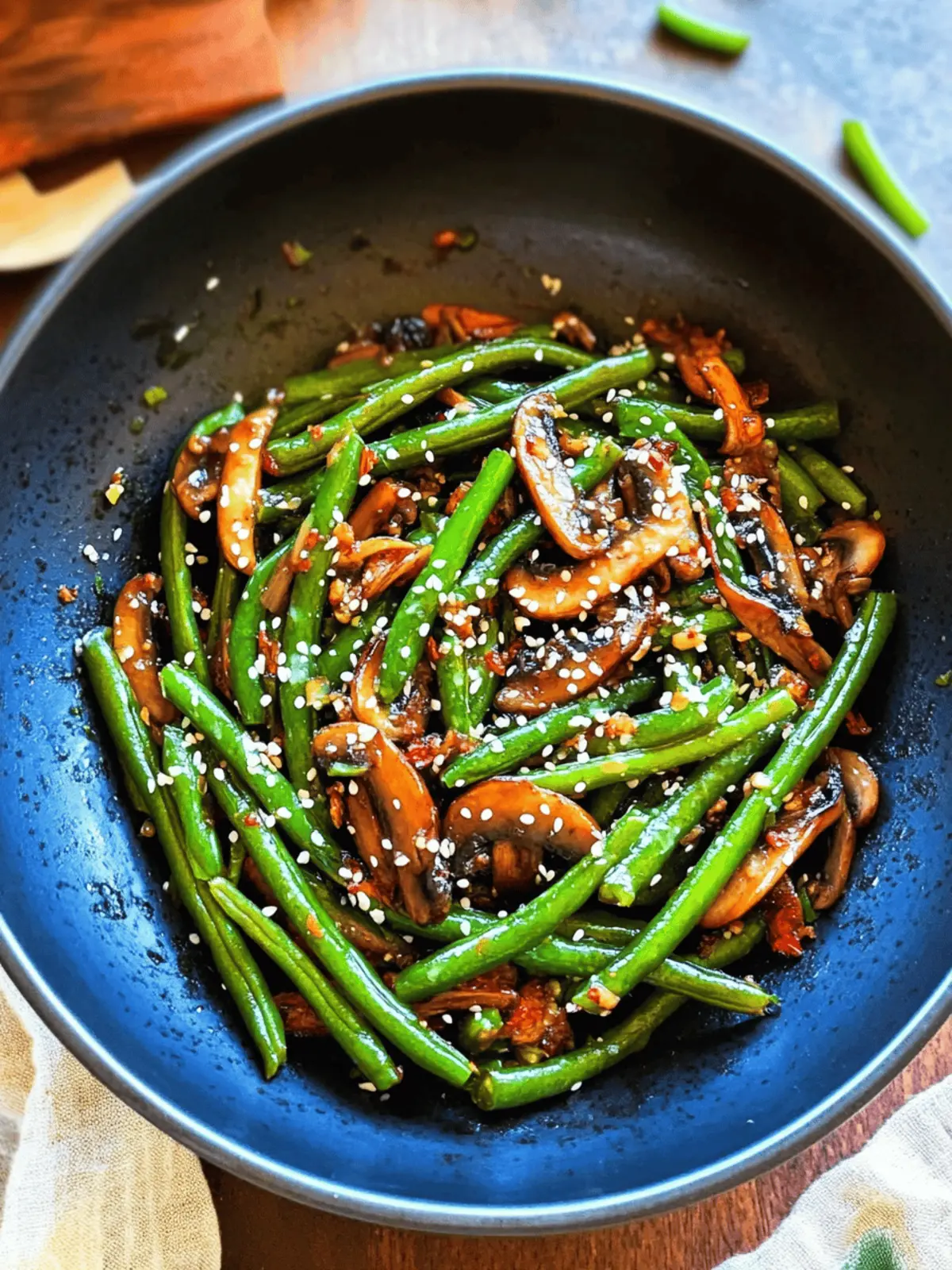 Savory Green Beans Mushroom Stir-Fry for a Quick Dinner Delight 4 Green Beans Mushroom Stirfry