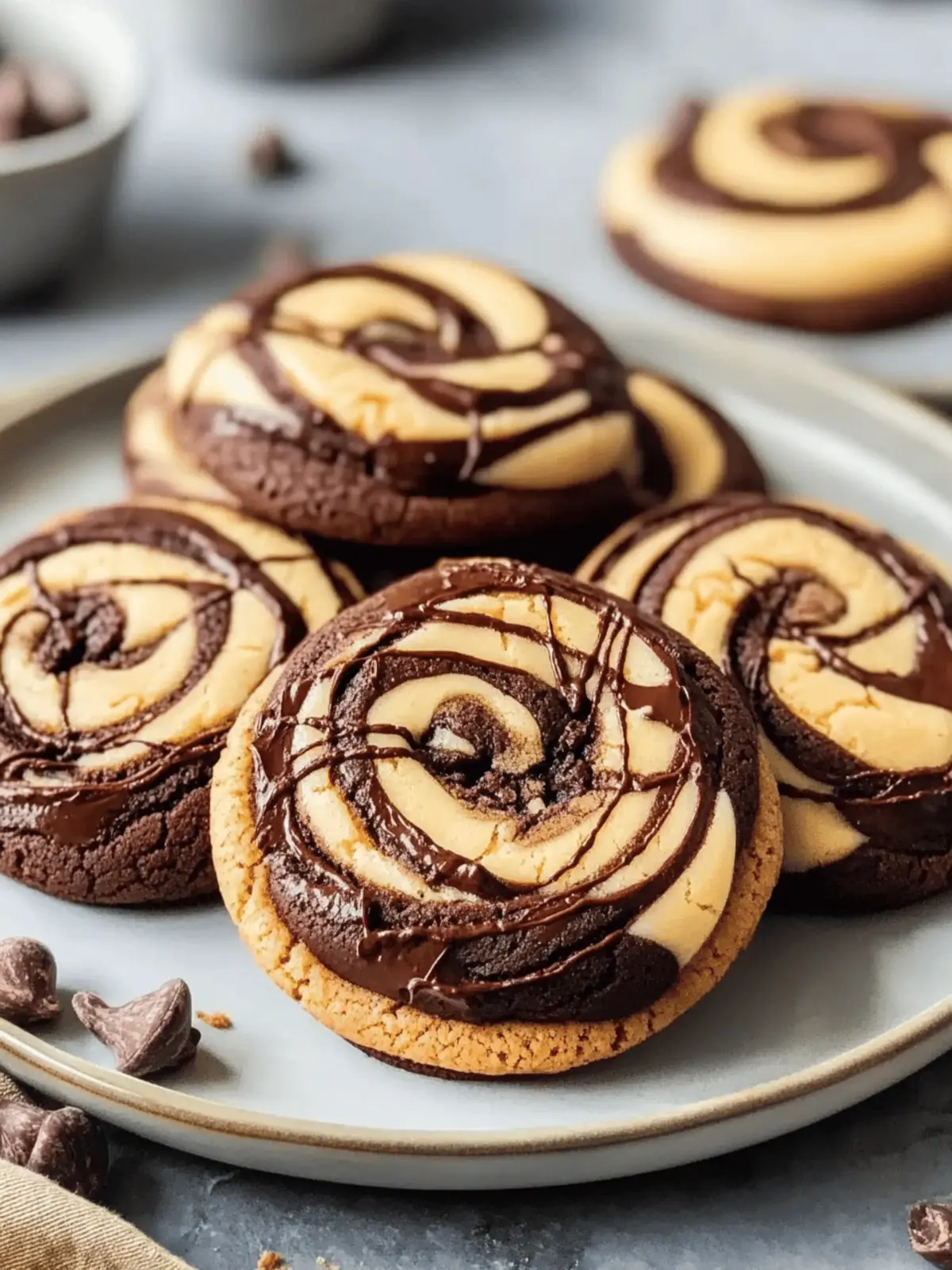 Irresistible Chocolate Peanut Butter Swirl Cookies at Home 3 Chocolate Peanut Butter Swirl Cookies