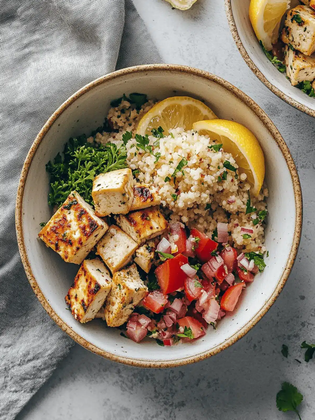 Mediterranean Herbed Lemon Tofu and Couscous Bowl Bliss 5 Mediterranean Herbed Lemon Tofu and Couscous Bowl
