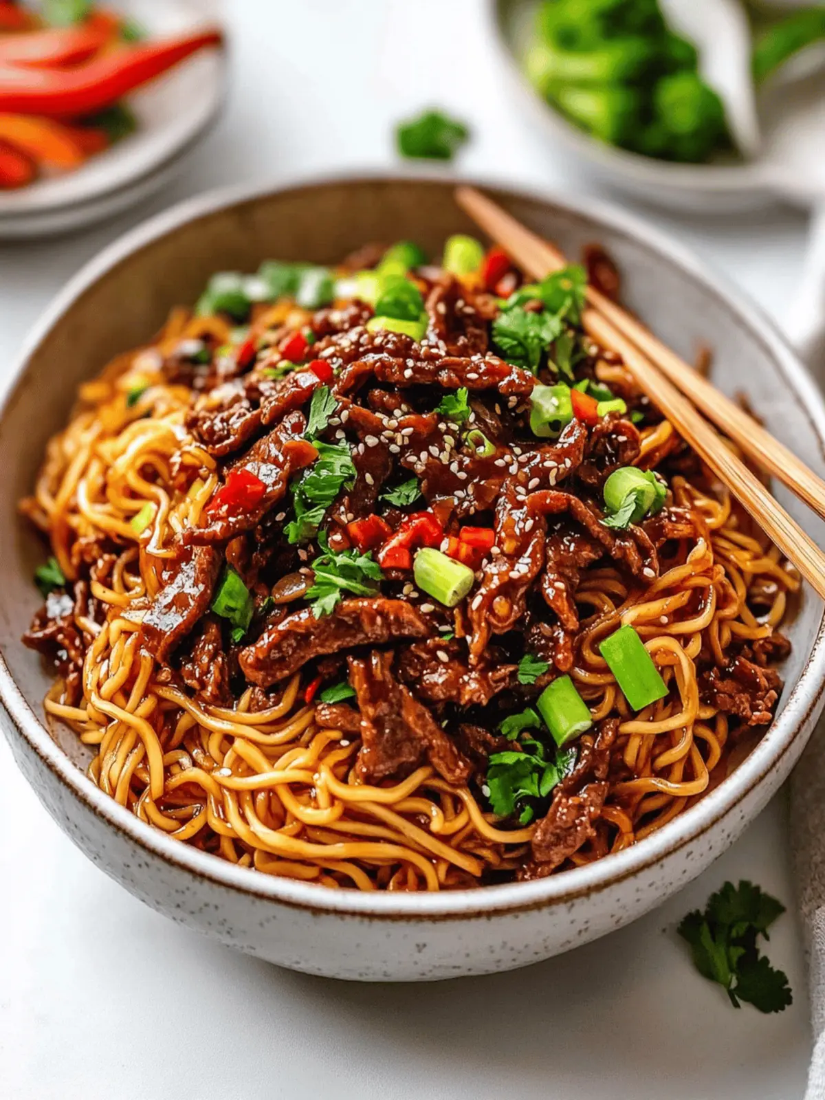 Sticky Beef Noodles