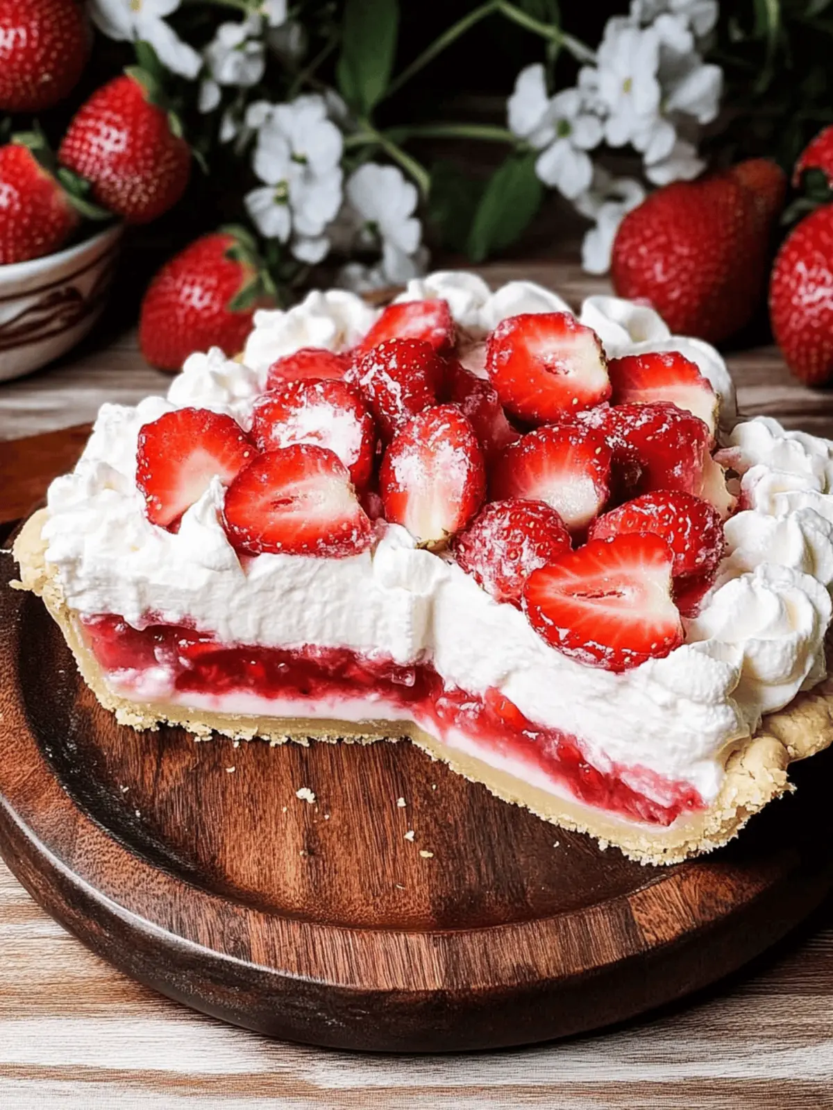 Strawberries and Cream Pie