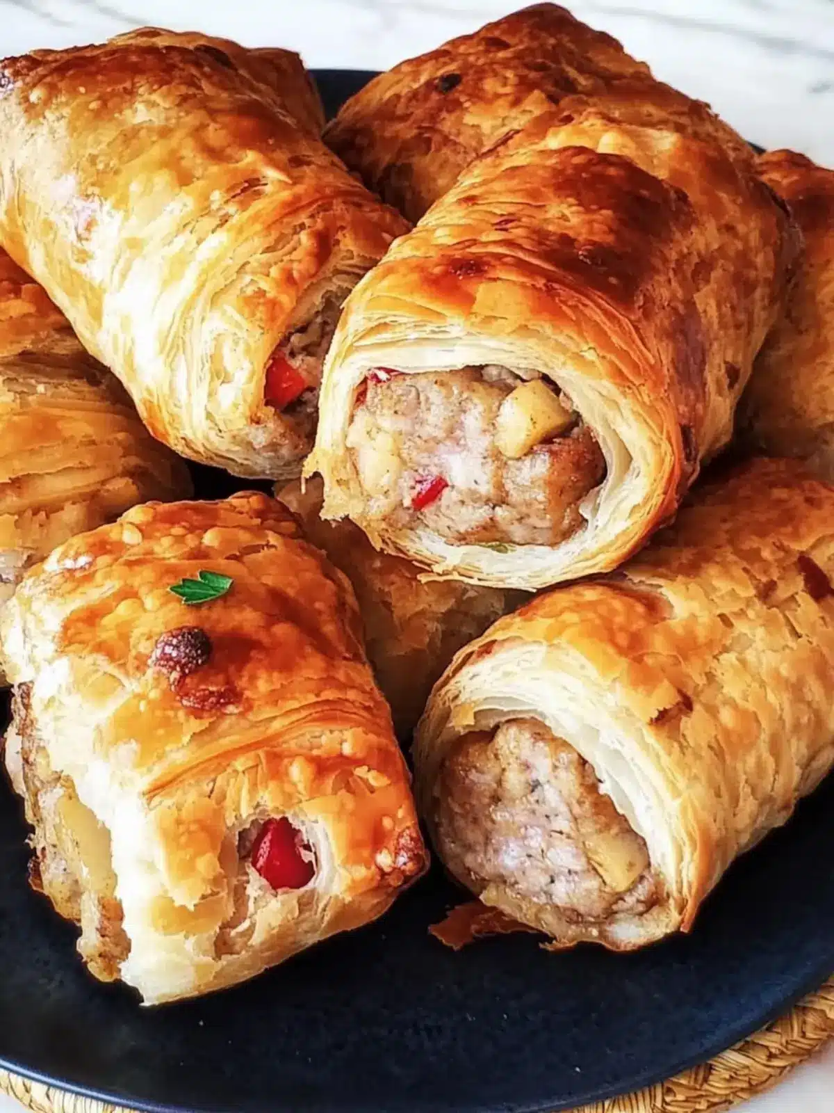 Pork and apple sausage rolls
